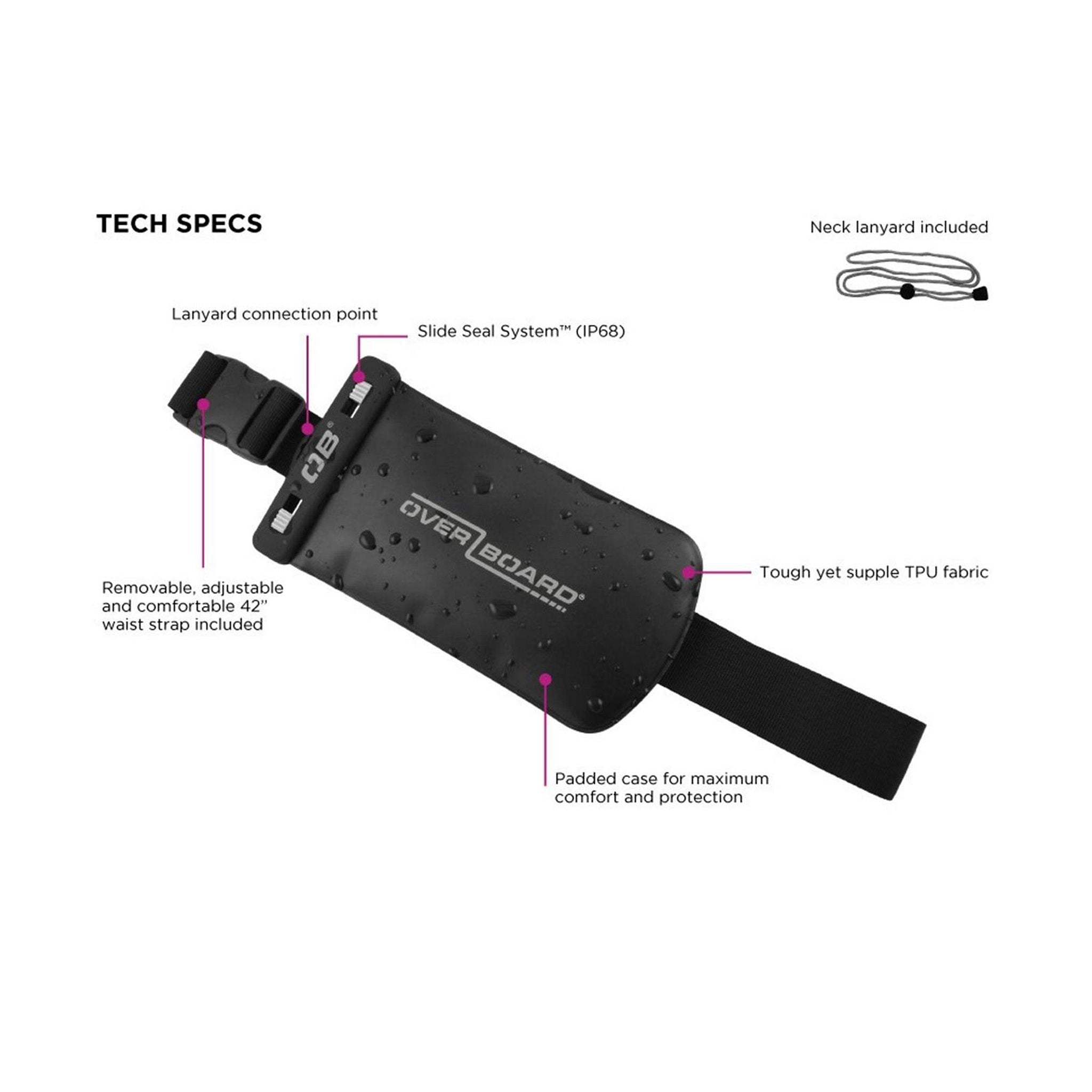OverBoard waterproof belt bag PROSPORT Black