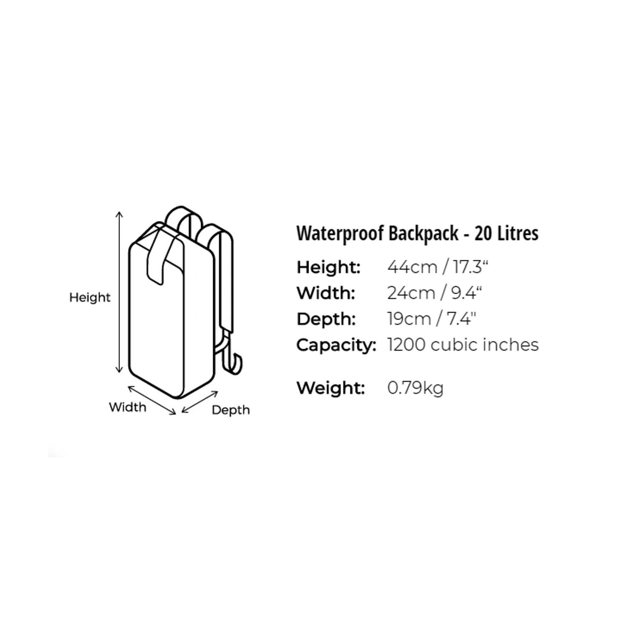 OverBoard wasserdichter Rucksack LIGHT 20 Black