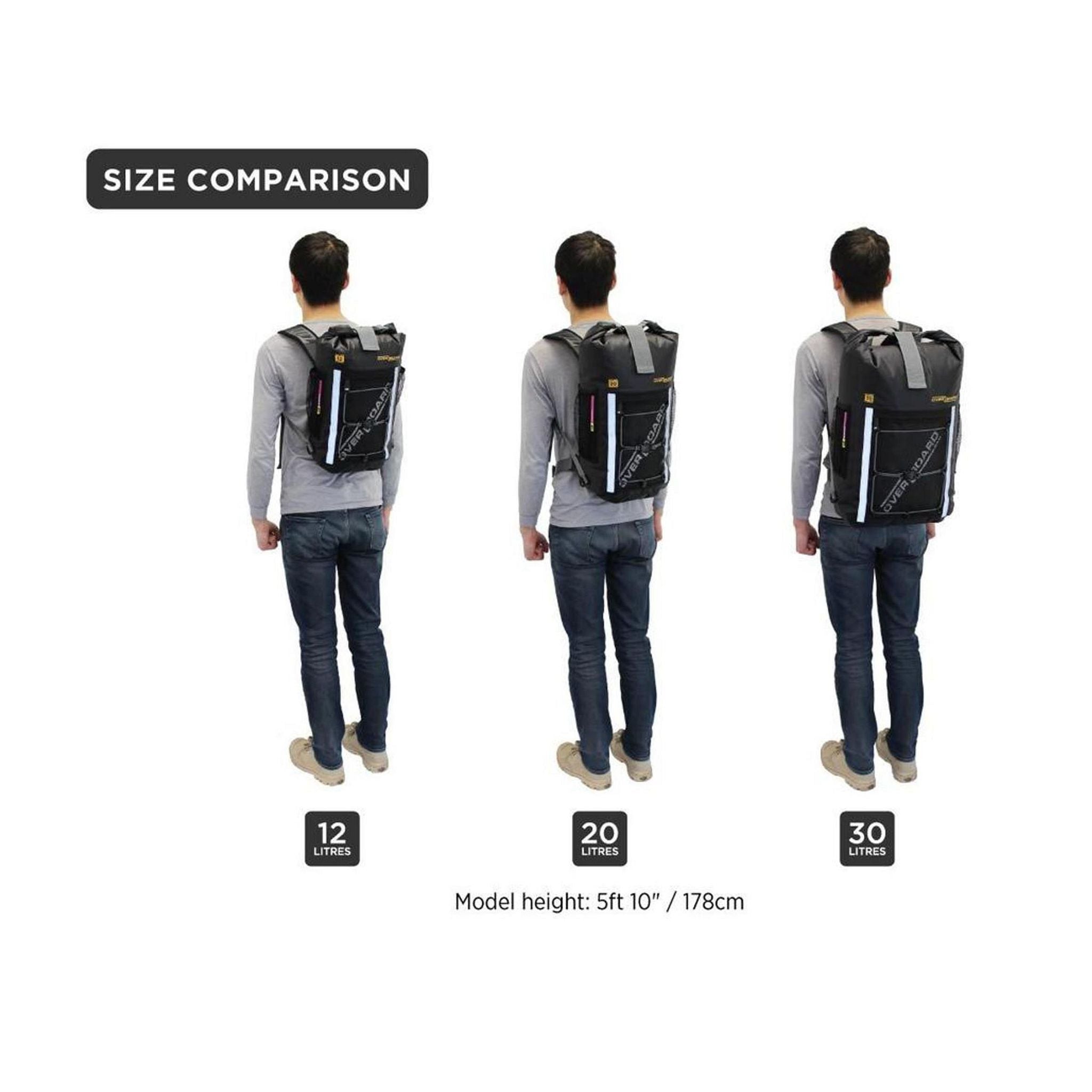 OverBoard wasserdichter Rucksack LIGHT 20 Black