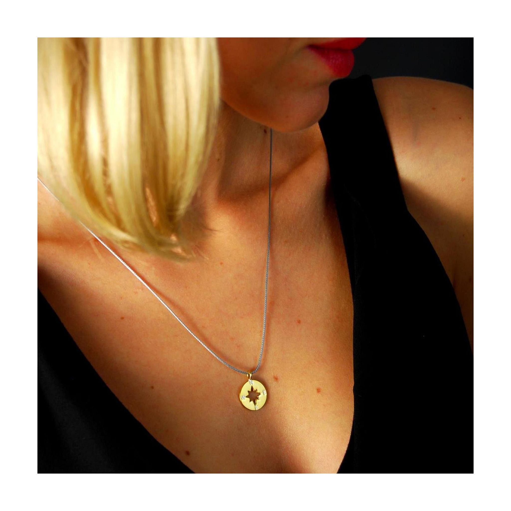 Silver+Surf Silberschmuck Windrose S Gold