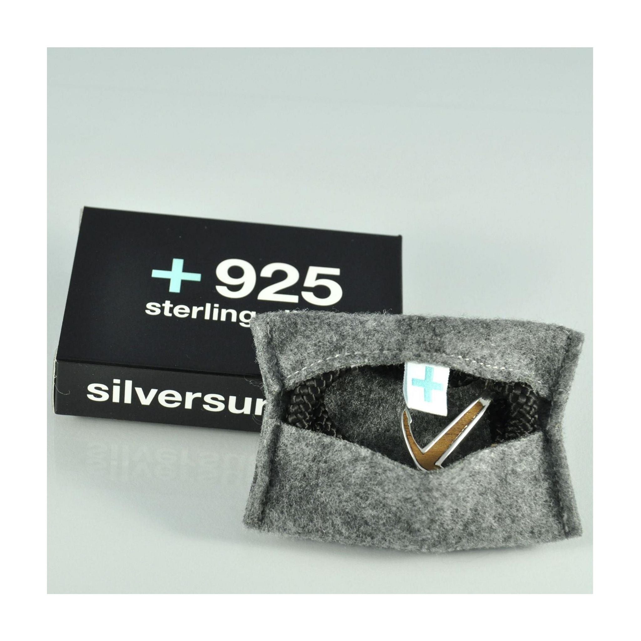 Silver+Surf Silber Schmuck Boot Anker Wood Armband XL Wood