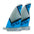 Tekknosport fins G-10 Twin Cobra Blue Wave