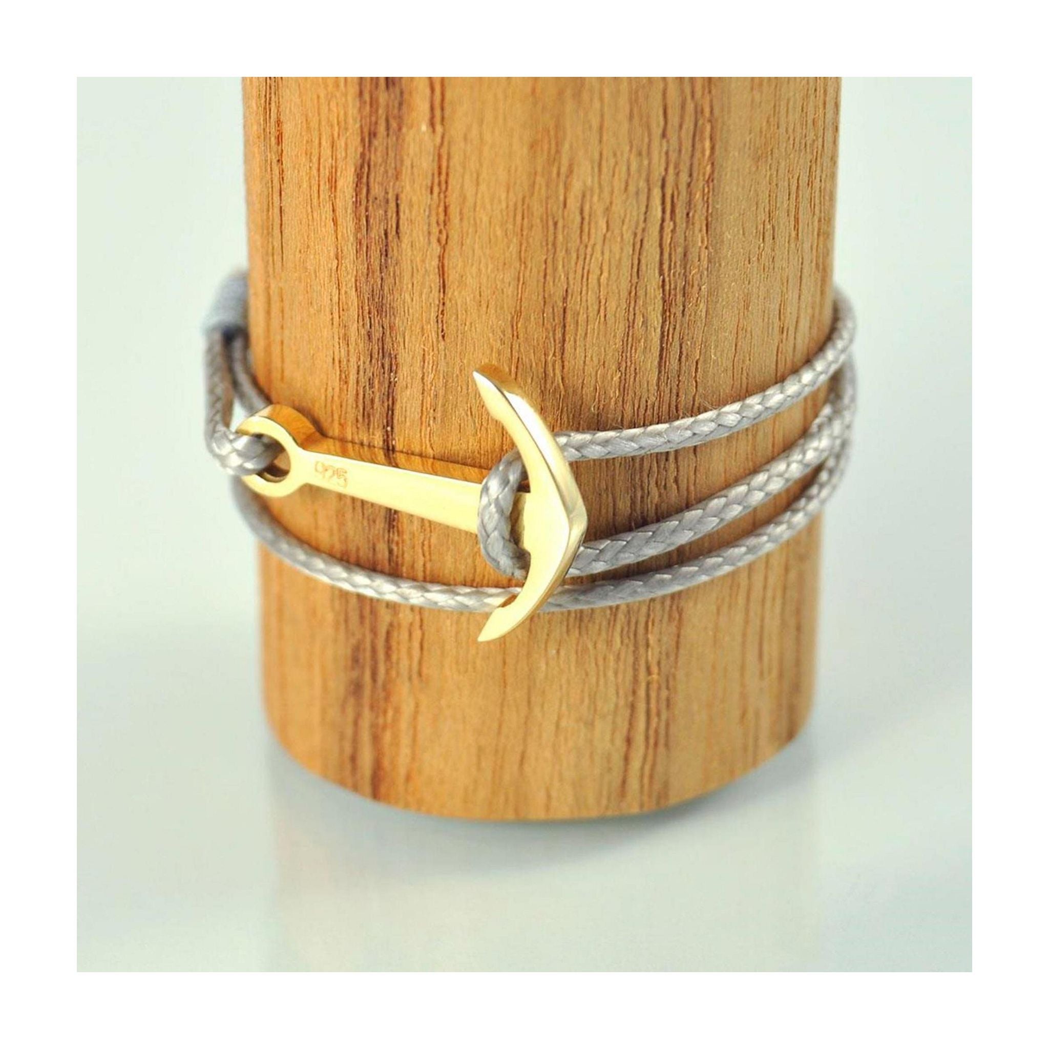 Silver+Surf Silber Schmuck Boot Anker L Gold