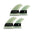 FUTURES Big Wave Quad Fin Set Paddle Gun G10 N/A Green 0.0