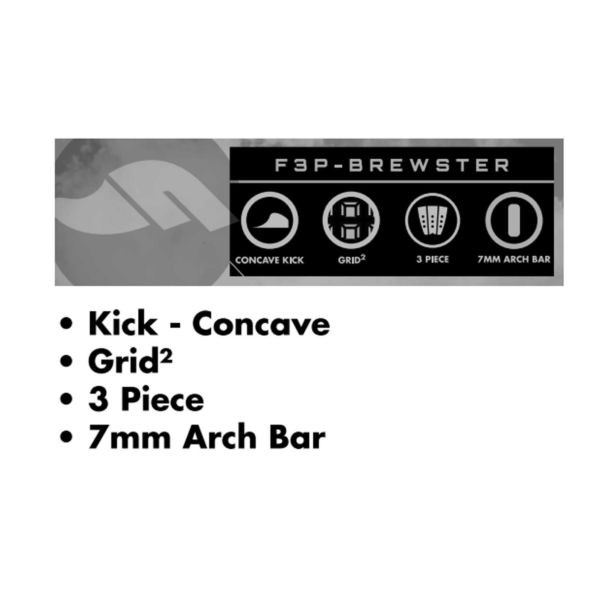 Futures Traction Pad Surfboard Footpad Brewster Black