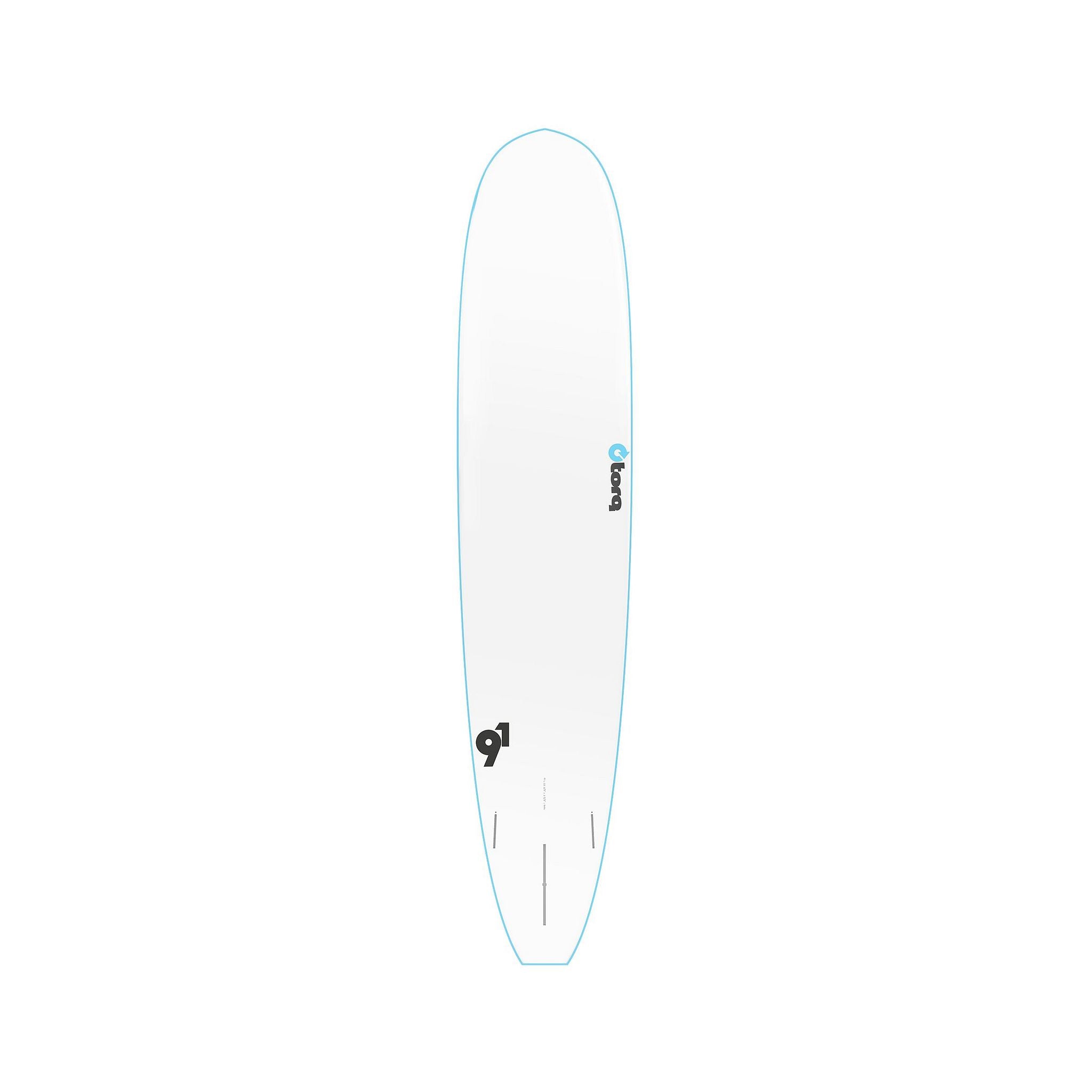 TORQ Softboard 9.1 Longboard. Blue x 23 3/8 84