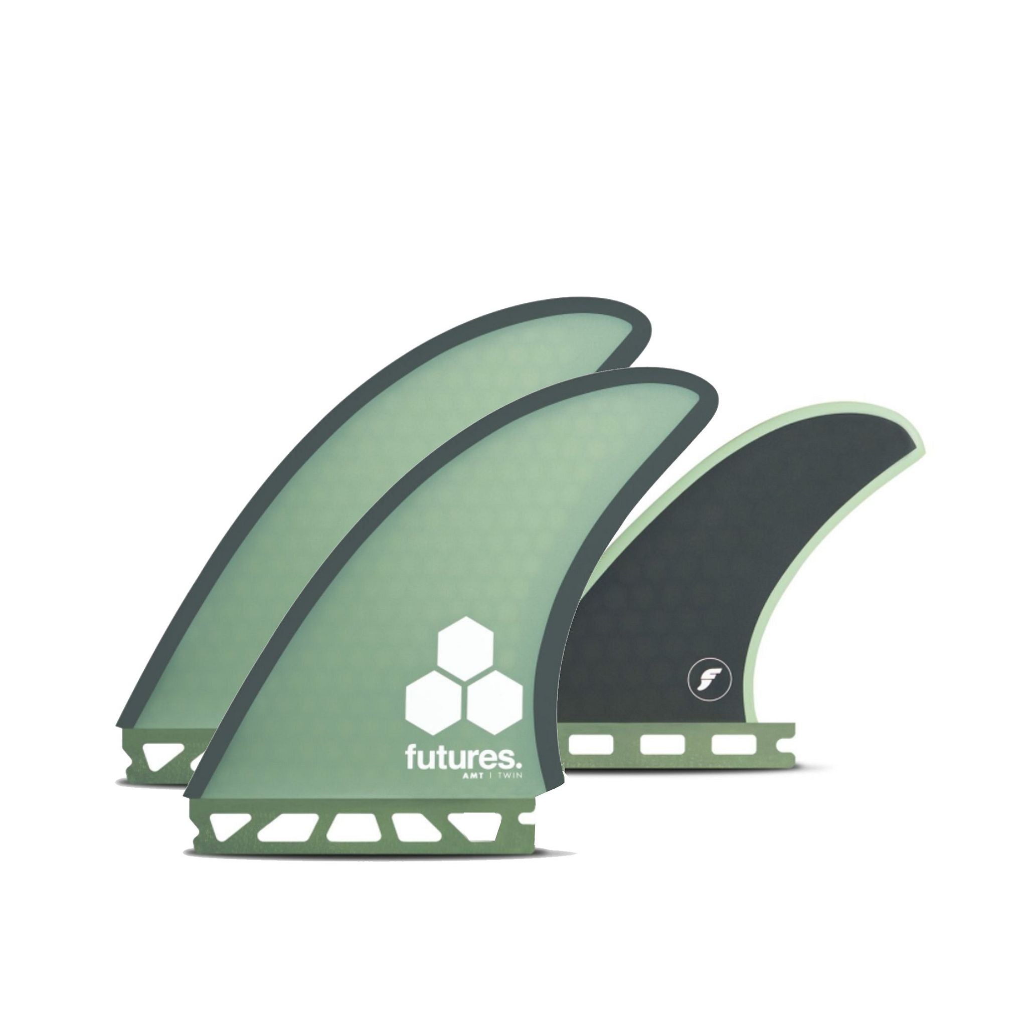 FUTURES Twin Tri Fin Set Al Merrick AMT Honeycomb M Green