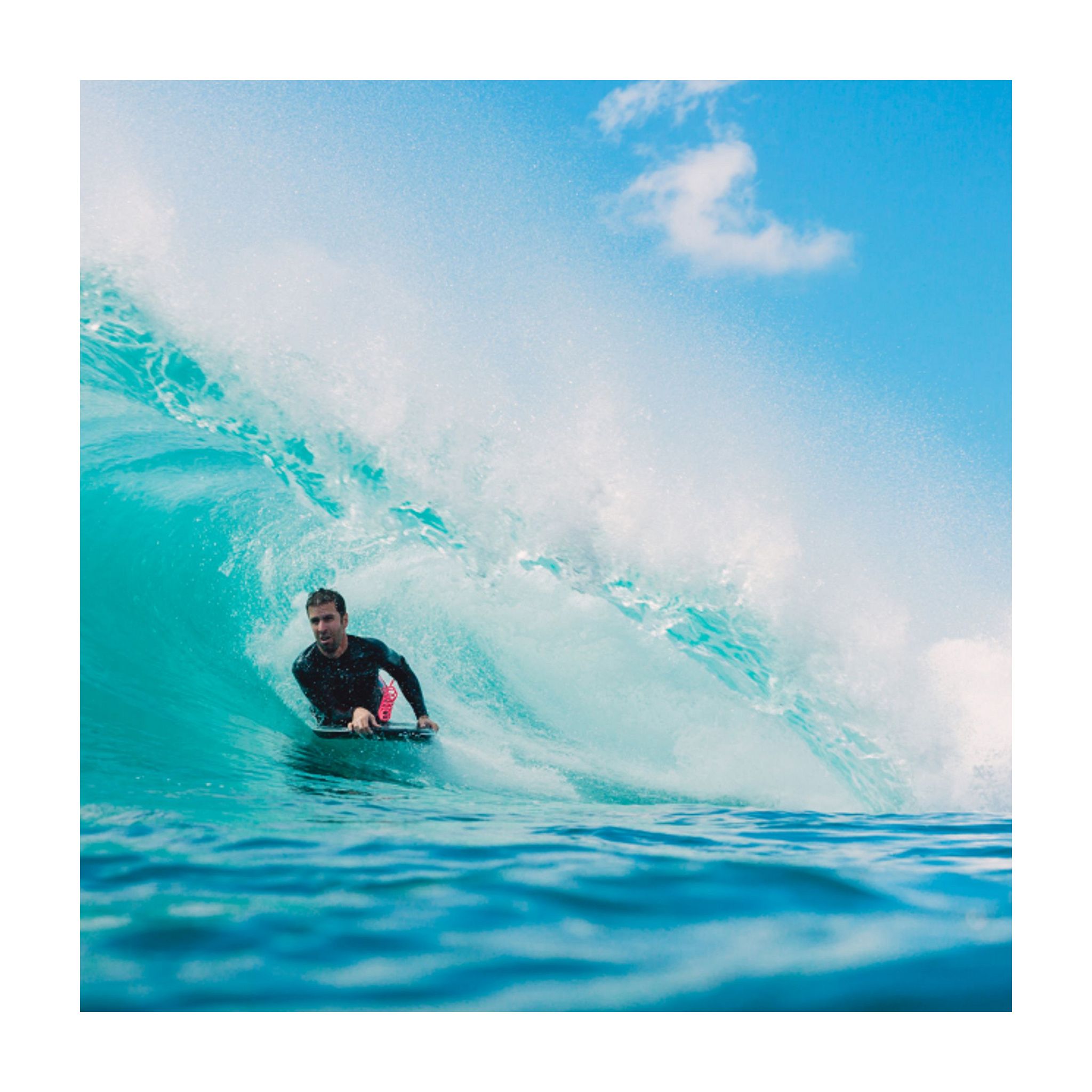Wave Power Bodyboard Woop 41 Yellow Aqua