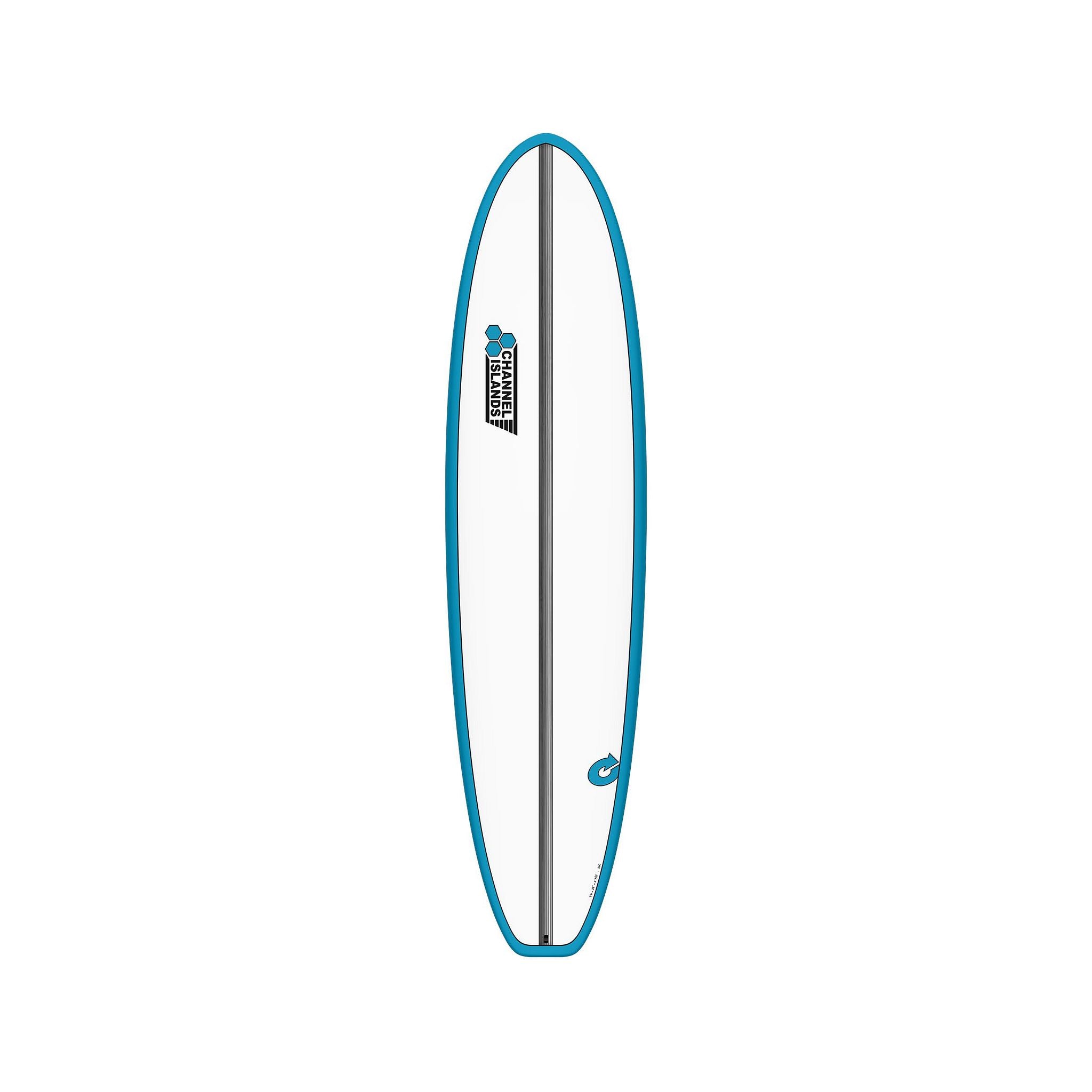 Surfboard CHANNEL ISLANDS X-lite Chancho 8.0 Blue x 22 1/4 63 Mini Longboard