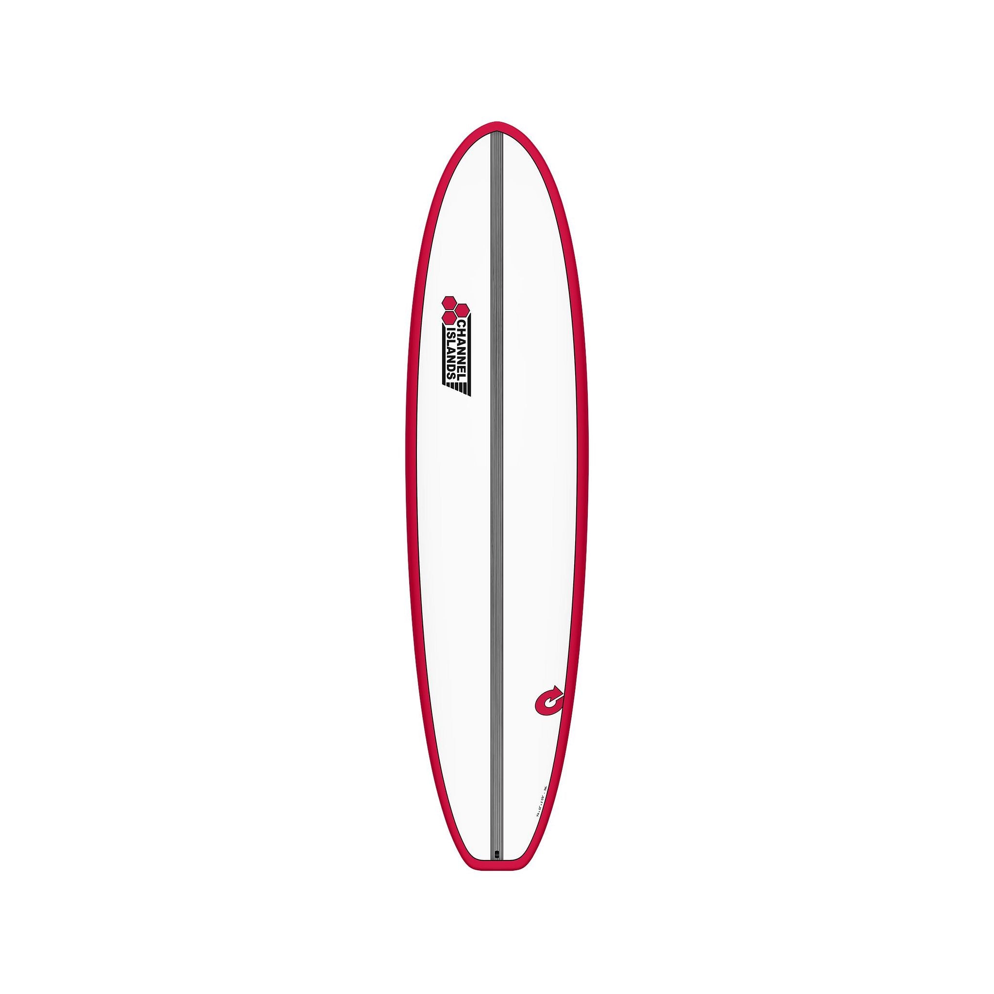 Surfboard CHANNEL ISLANDS X-lite Chancho 8.0 x 22 1/4 63 Red Mini Longboard