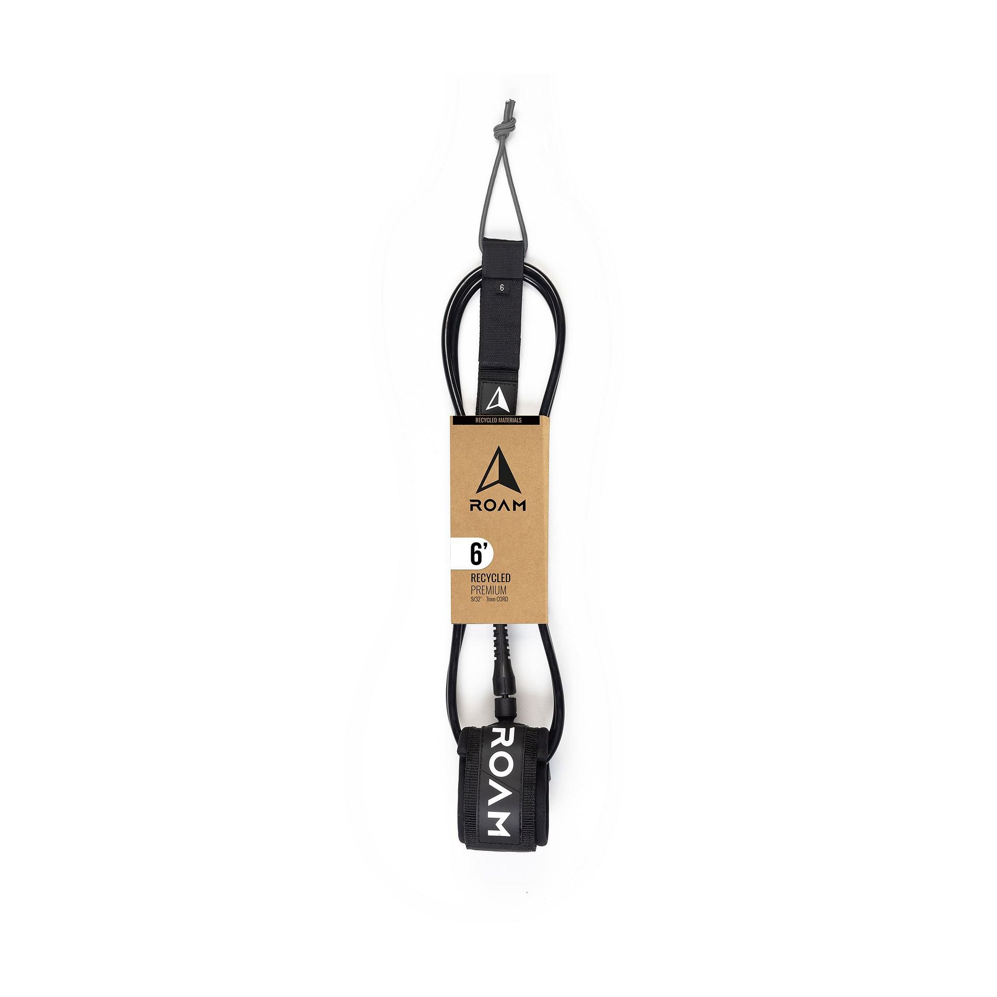 ROAM Surfboard ECO Leash Recycelt Black ECO