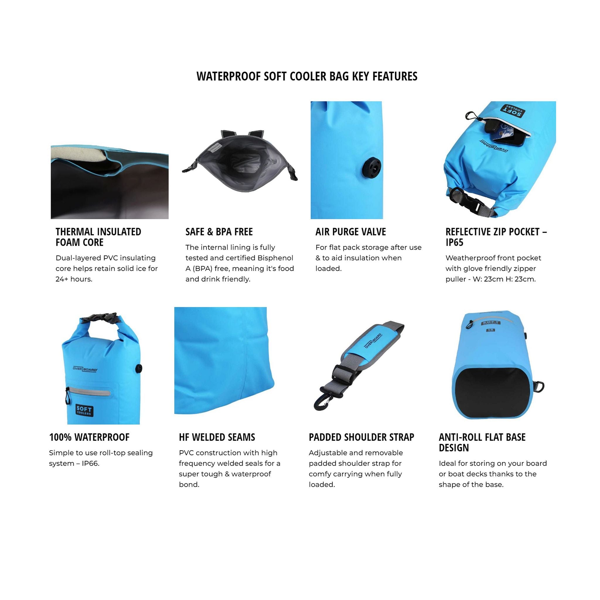 OverBoard Soft Cooler Bag Kühltasche 30 Blue