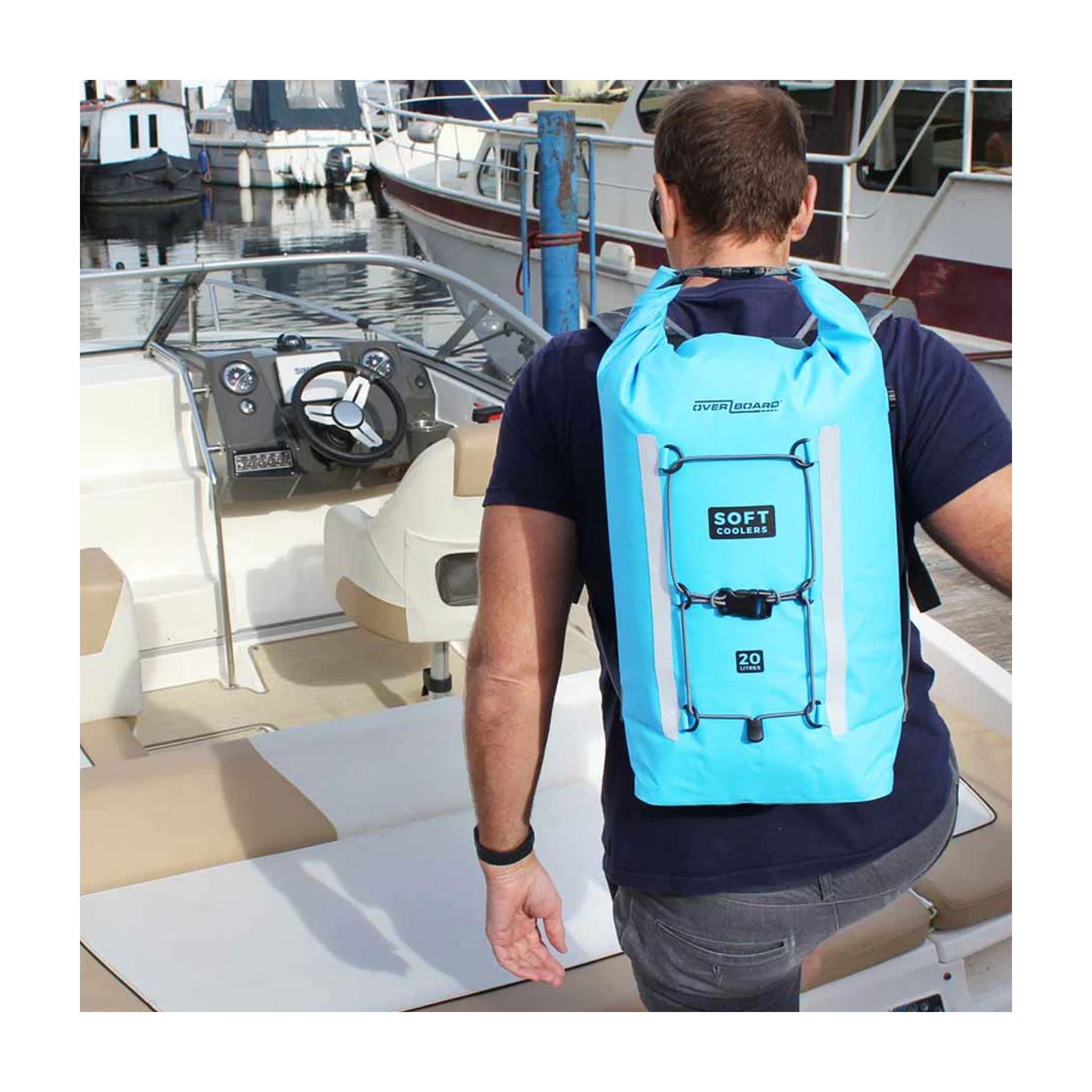 OverBoard Soft Cooler Backpack Cooler bag 20 Blue