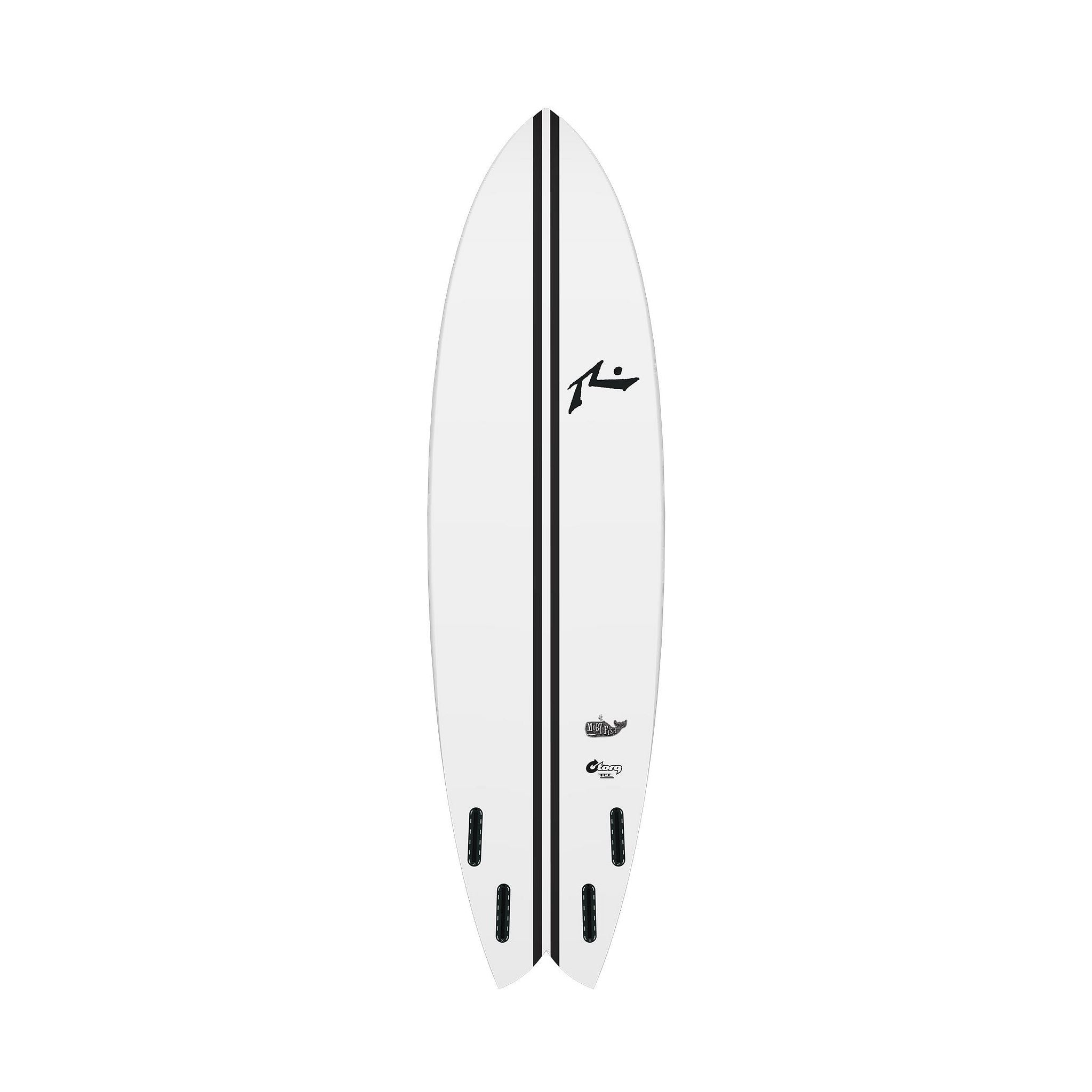 Surfboard RUSTY TEC Moby Fish Quad White Fish