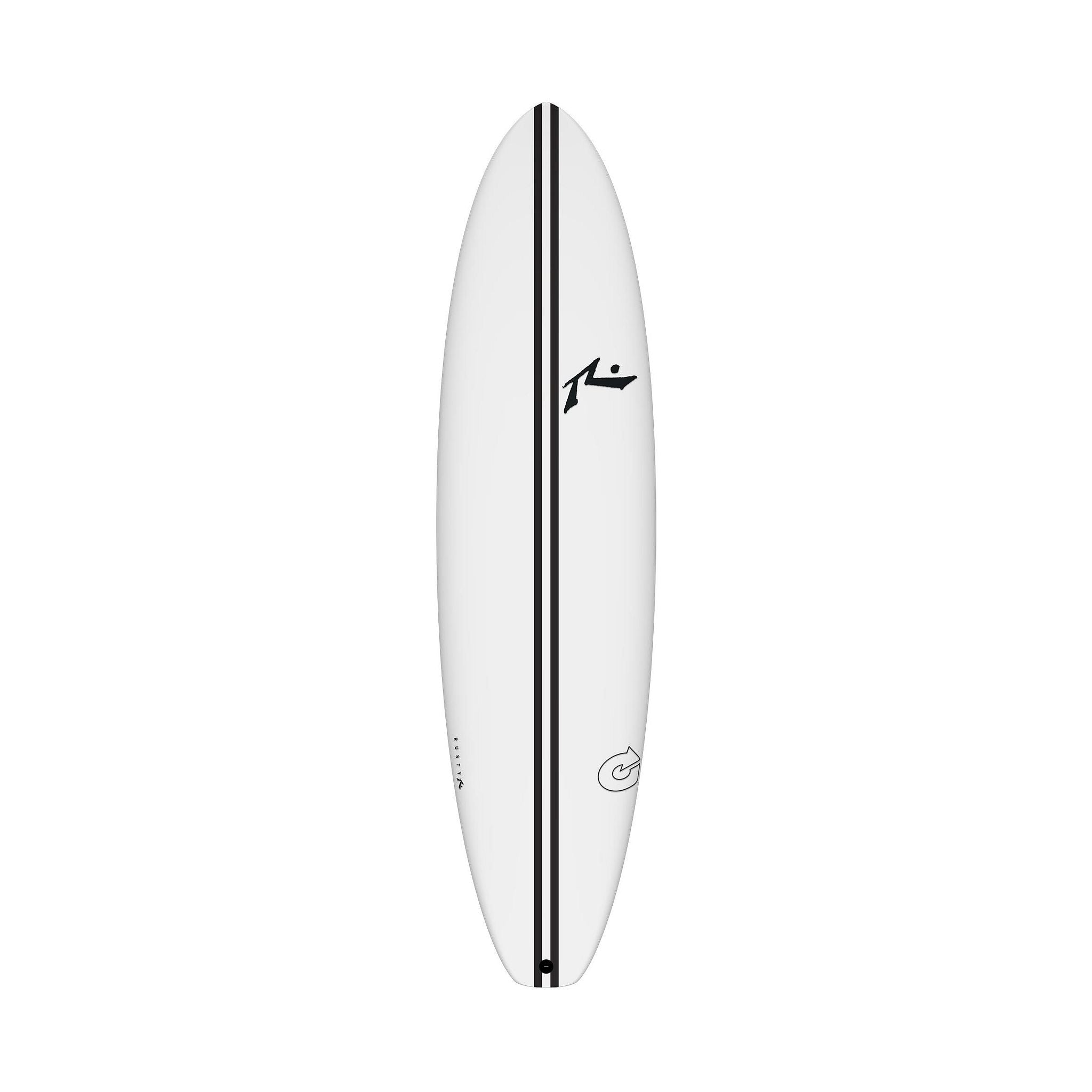 Surfboard TEC Egg Not Quad Single White Midlength Cruiser