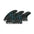 FUTURES Quad Thruster 5 Fin Set AM Techflex Black