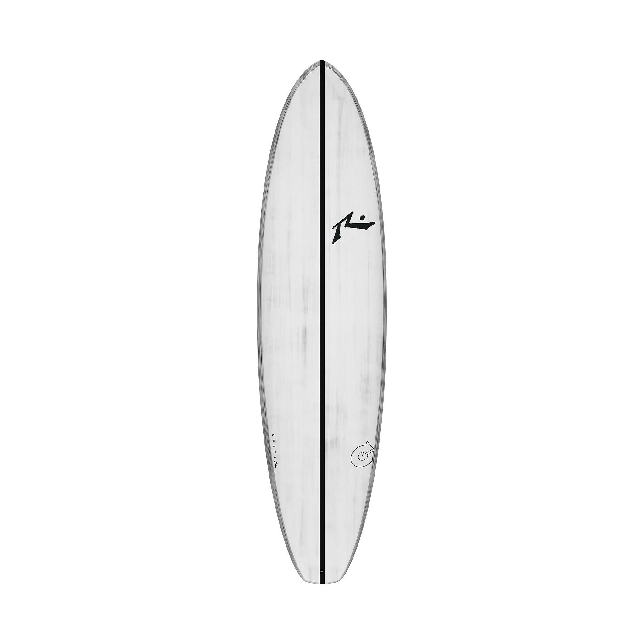 Surfboard RUSTY ACT Egg Not Quad Single White Midlength Cruiser