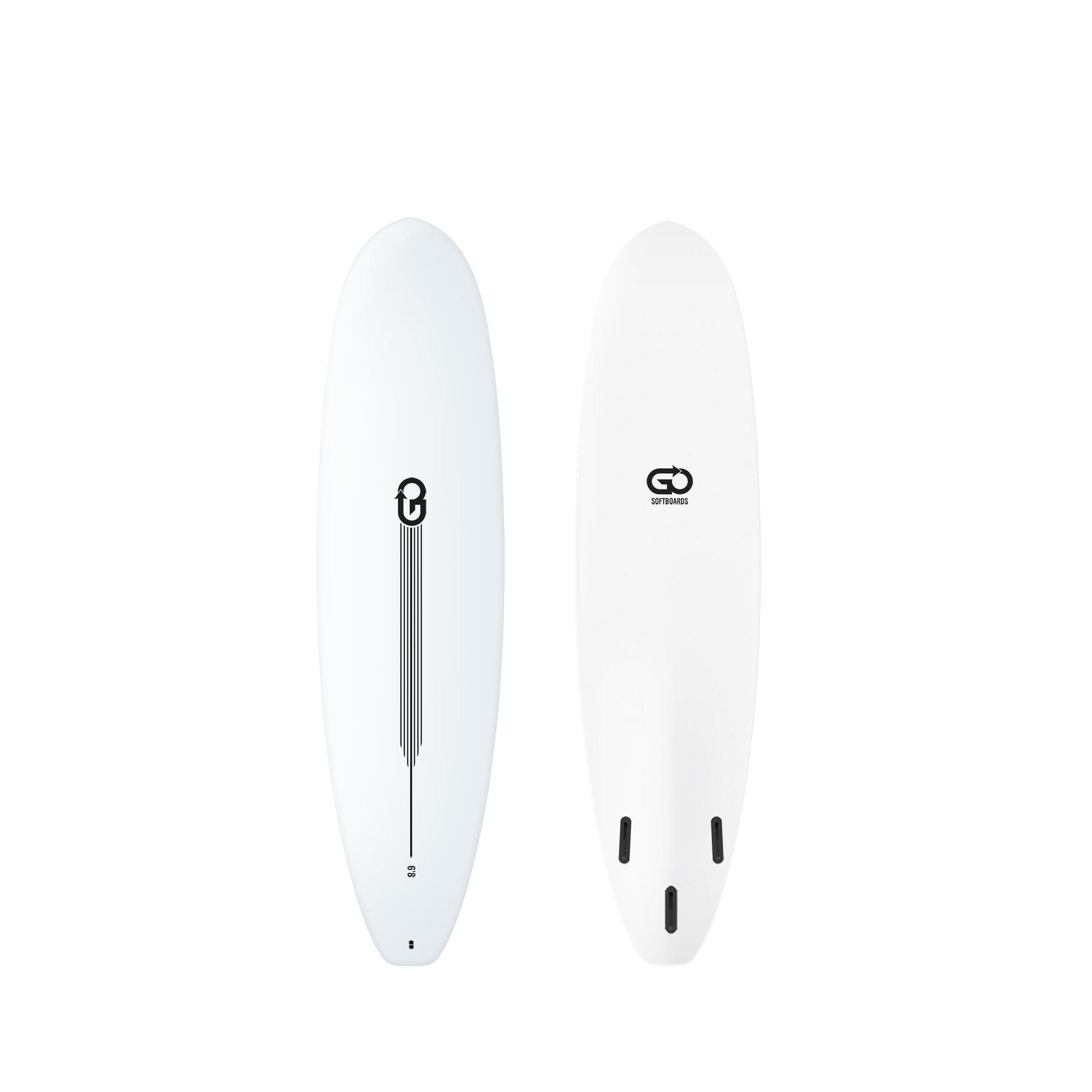 GO Softboard 7.6 Surf Range Soft Top Surfboard White