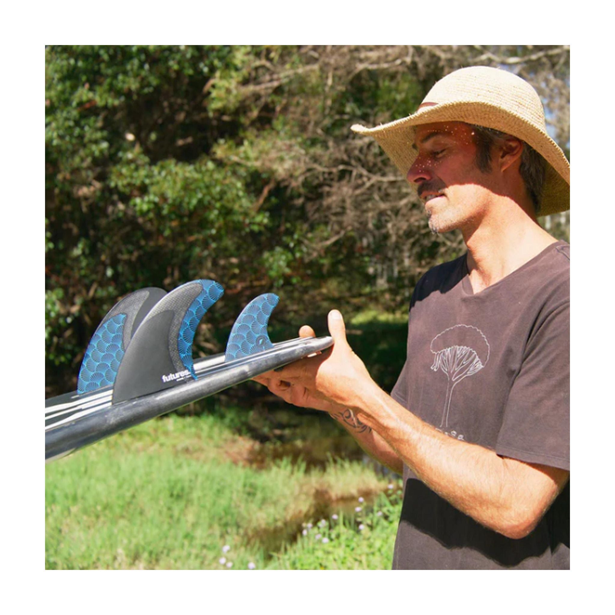 Futures Twin Tri Fin Set Rasta Unisize Black