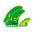 FUTURES Twin+1 Fin Set Glenn Pang Fiberglass L Green