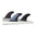 FUTURES Thruster Fin Set F2 Alpha XS Black 6.0