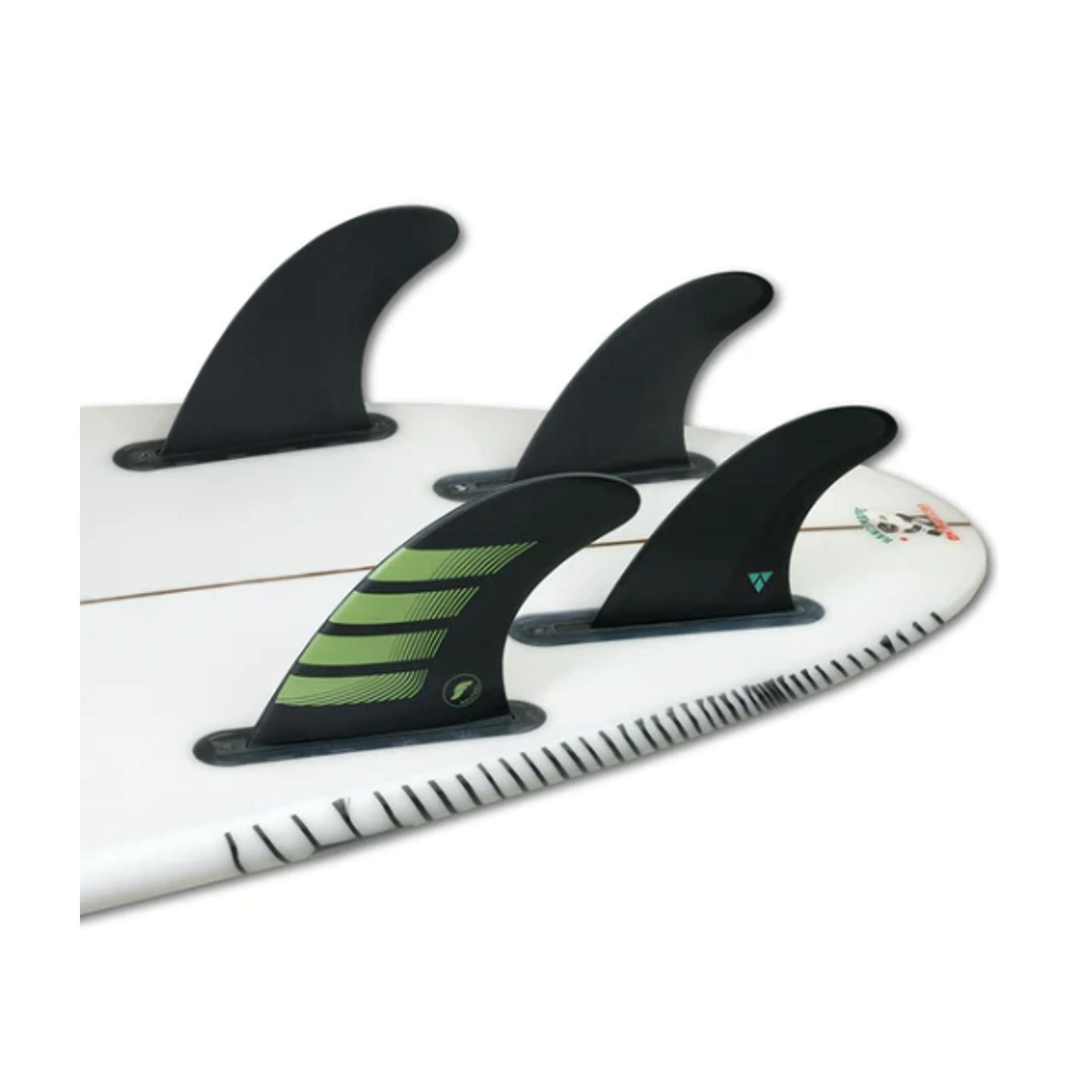 FUTURES Quad Thruster 5 Fin Set F8 Alpha L Olive 6.4