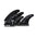 FUTURES Quad Thruster 5 Fin Set Aipa X Mayhem L Black 2.7 / 3.0
