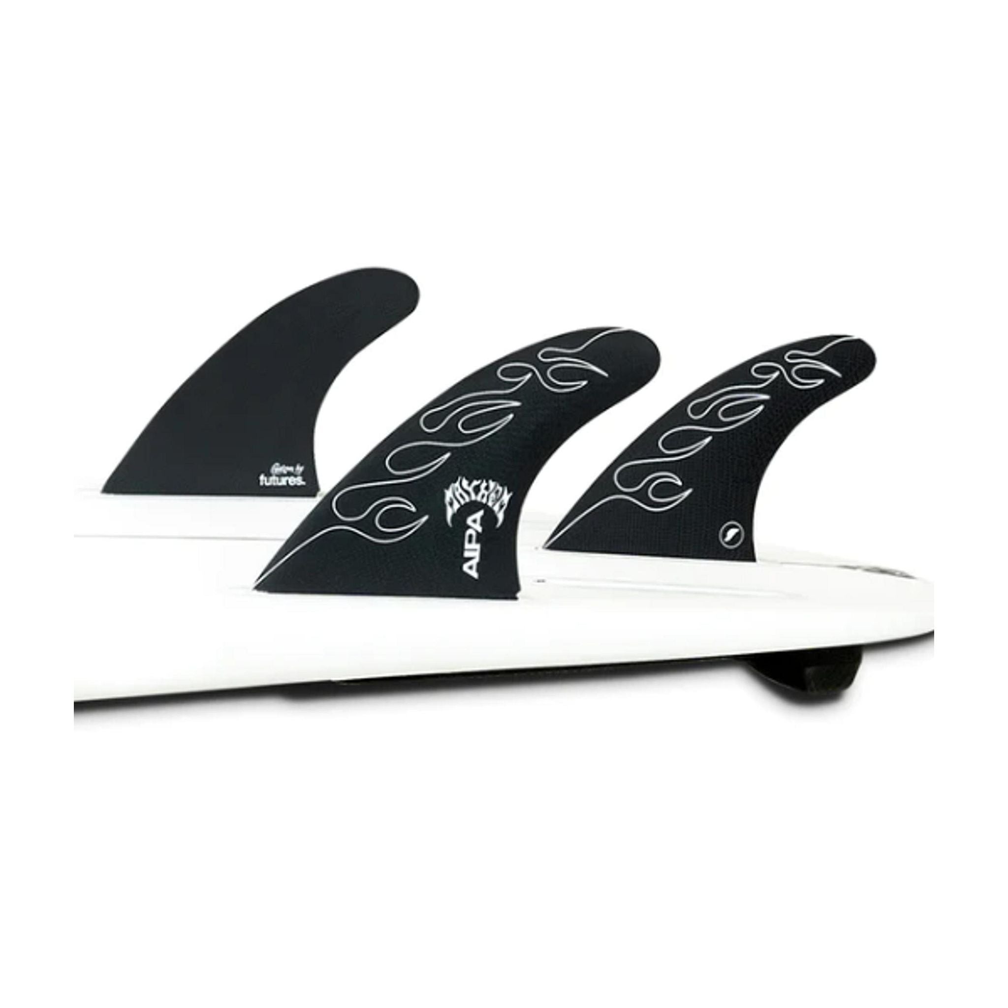 FUTURES Quad Thruster 5 Fin Set Aipa X Mayhem L Black 2.7 / 3.0