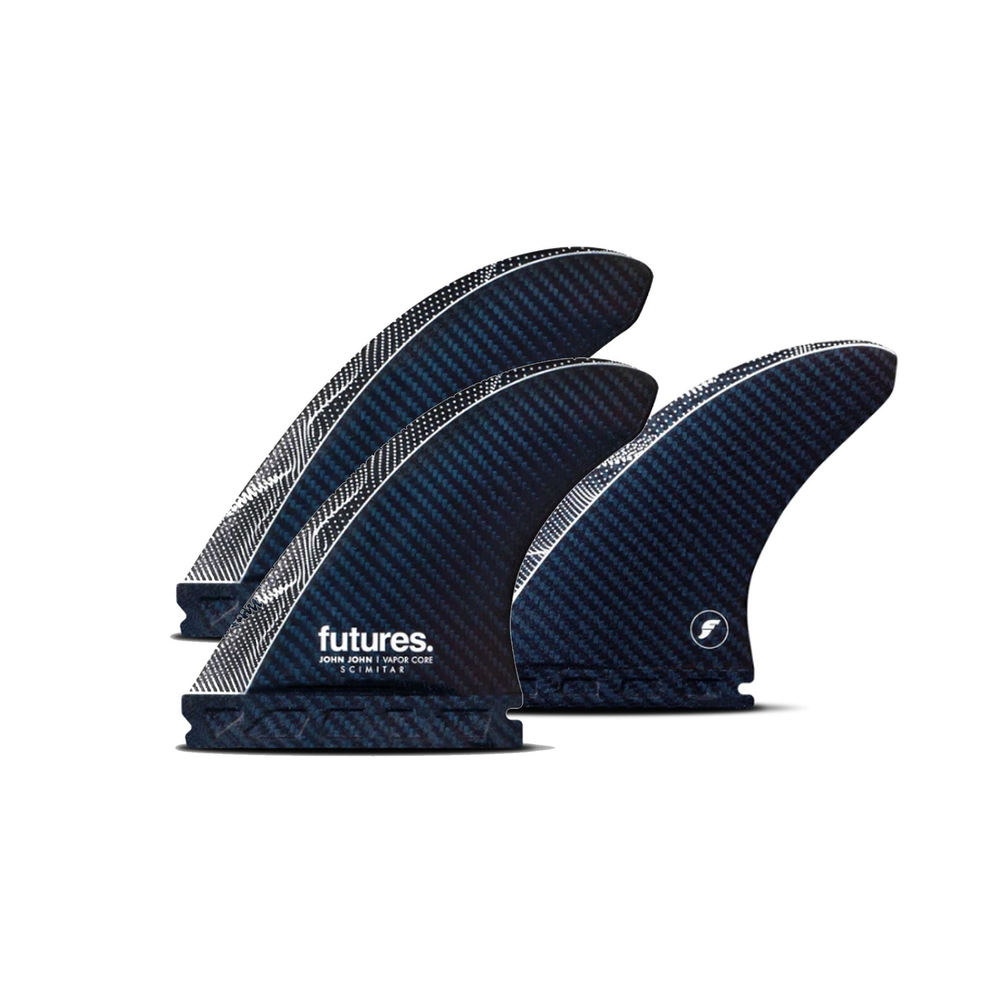 Futures Thruster Fin Set JJF Scimitar Vapor Core M Blue