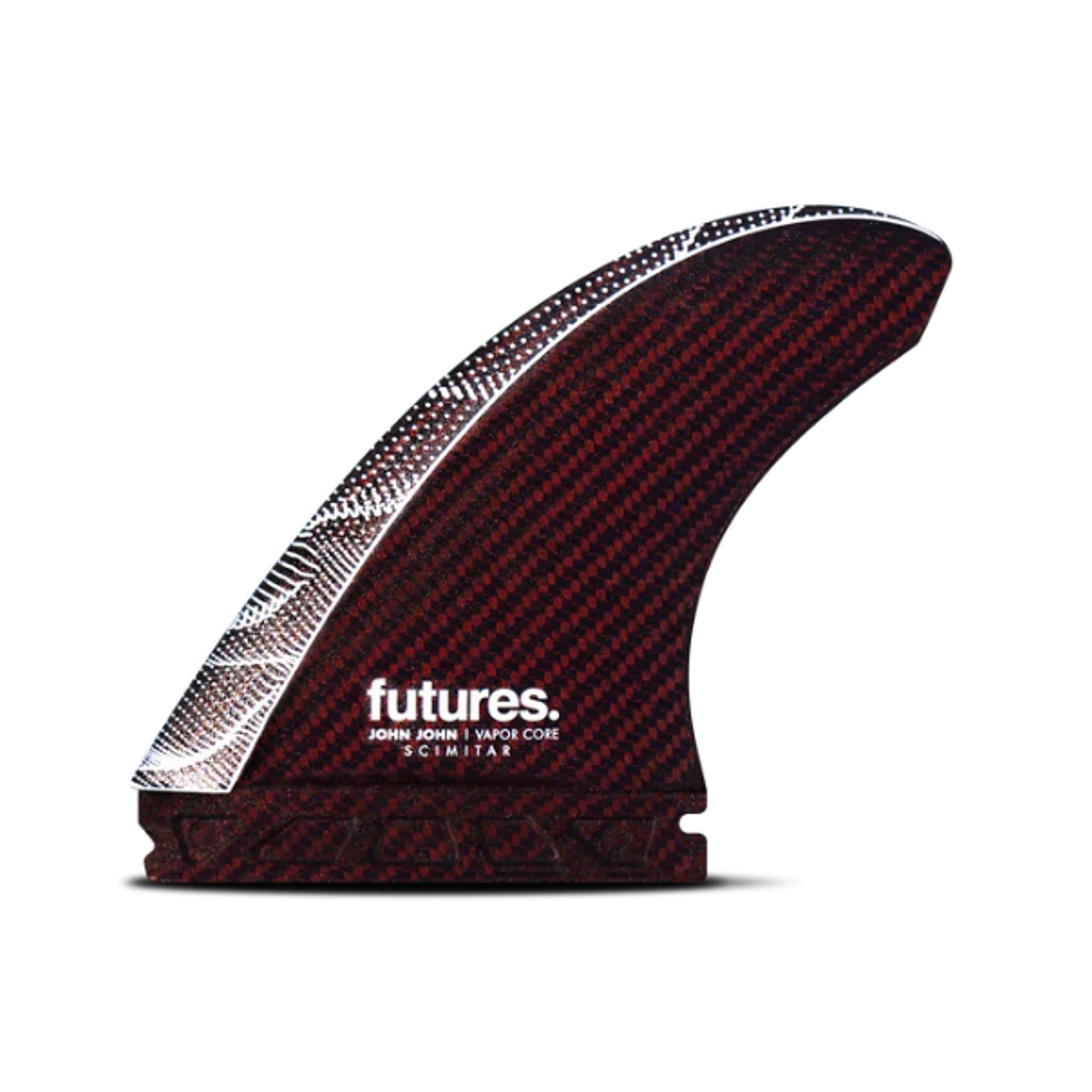 FUTURES Thruster Fin Set JJF Scimitar Vapor Core L Red