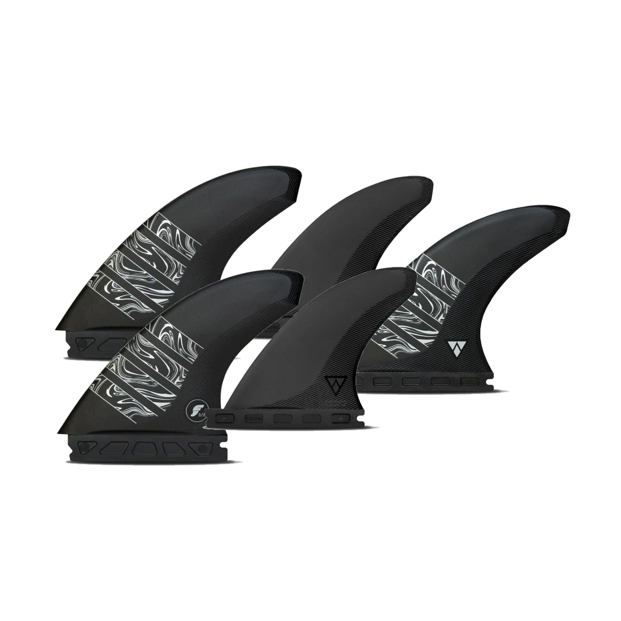 FUTURES Quad Thruster 5 Fin Set Vector 3/2 Alpha L Silver