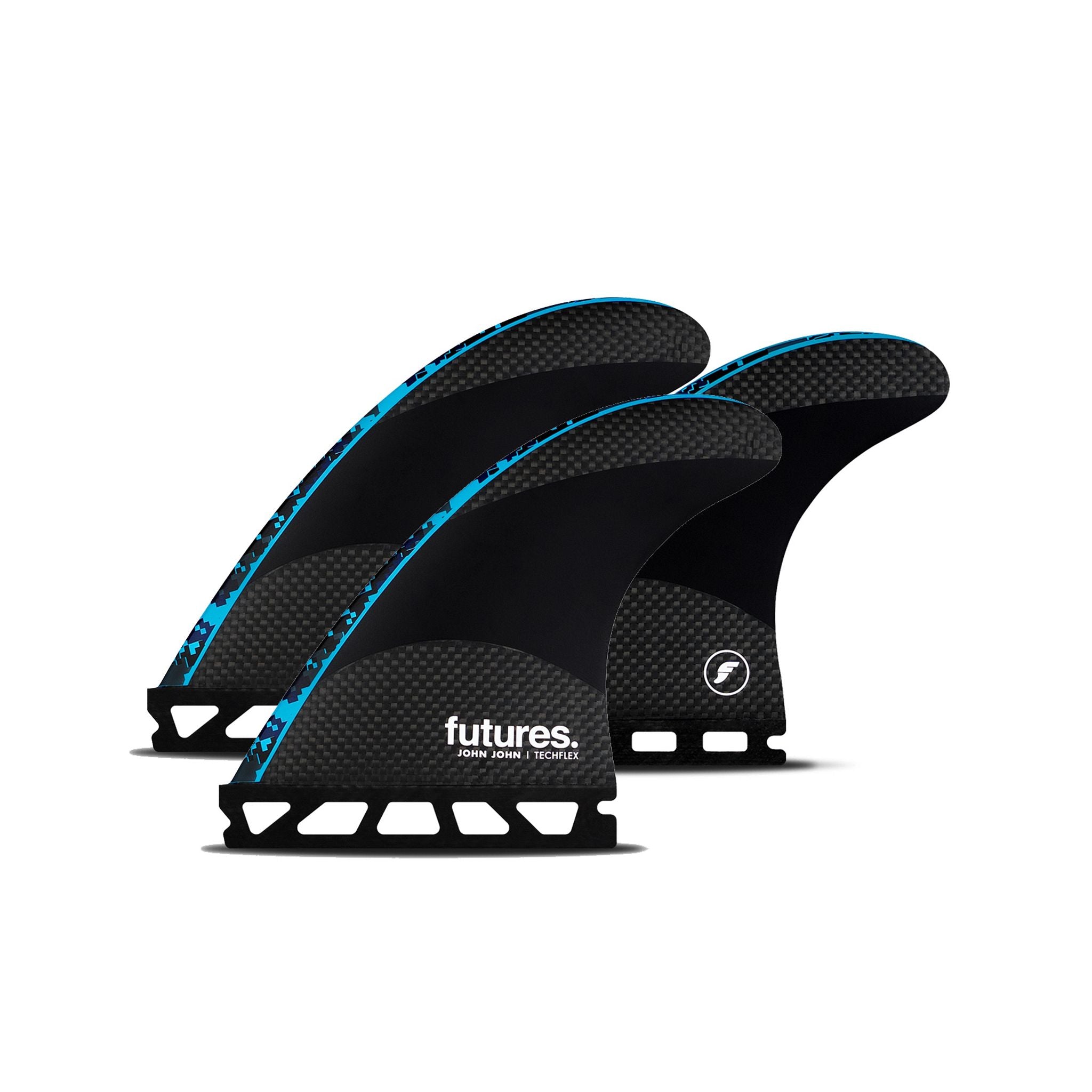 FUTURES Thruster Fin Set John John Techflex S Blue 3.8