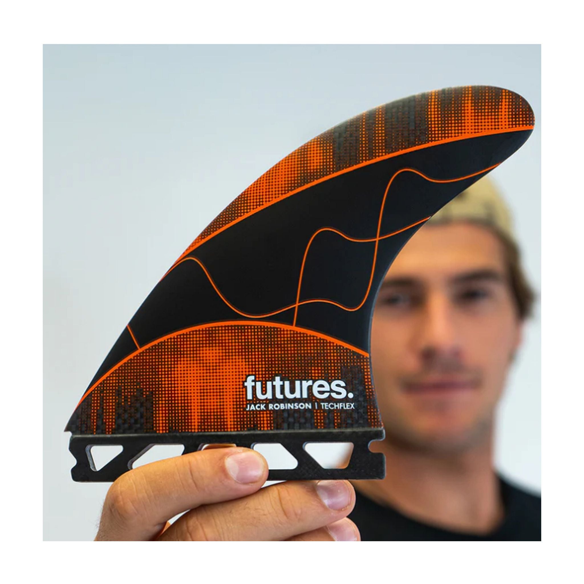 FUTURES Thruster Fin Set Jack Robinson Techflex L Orange 3.2