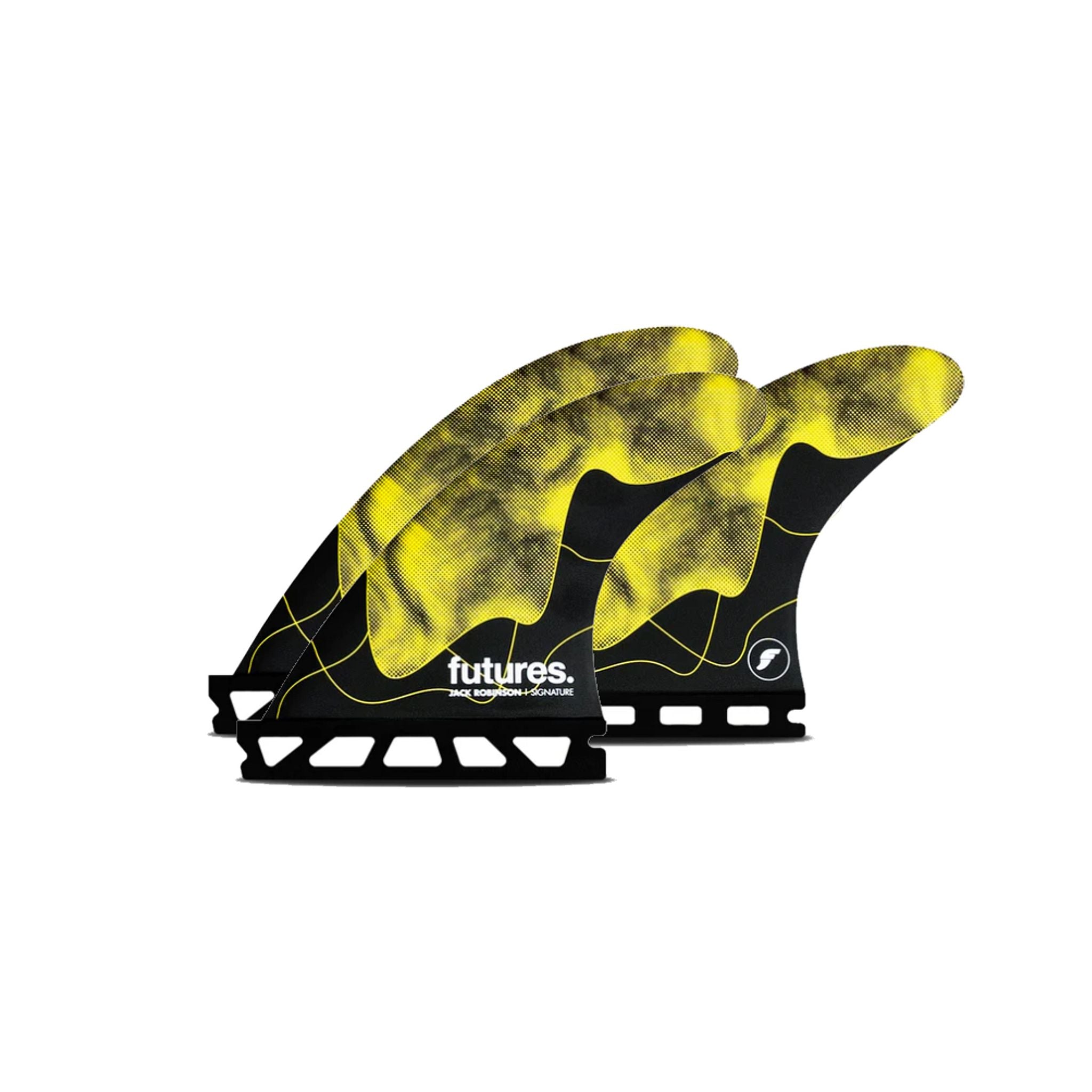 FUTURES Thruster Fin Set Jack Robinson Honeycomb XS Yellow 5.5