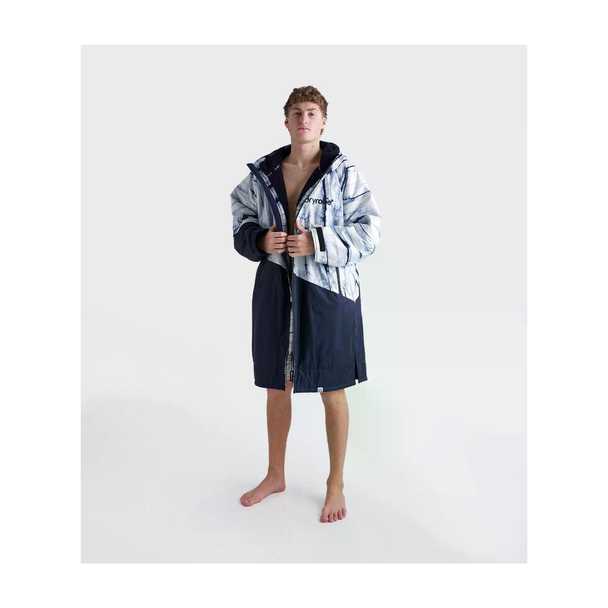 DRYROBE Advance Long Sleeve Antrazit Lime. Batik Blau. Blau Hellgrau Adult