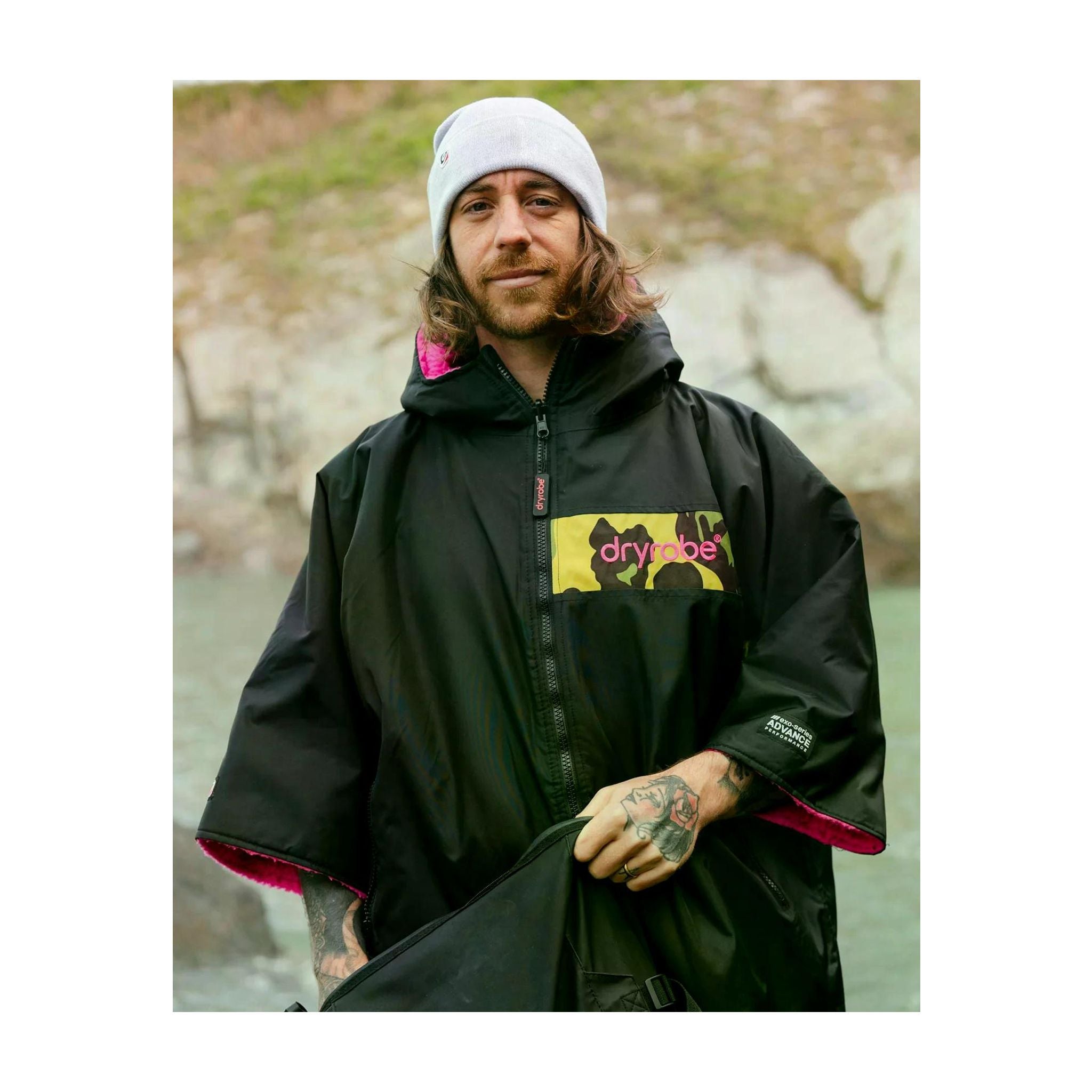 DRYROBE Advance Short Sleeve Black Red L
