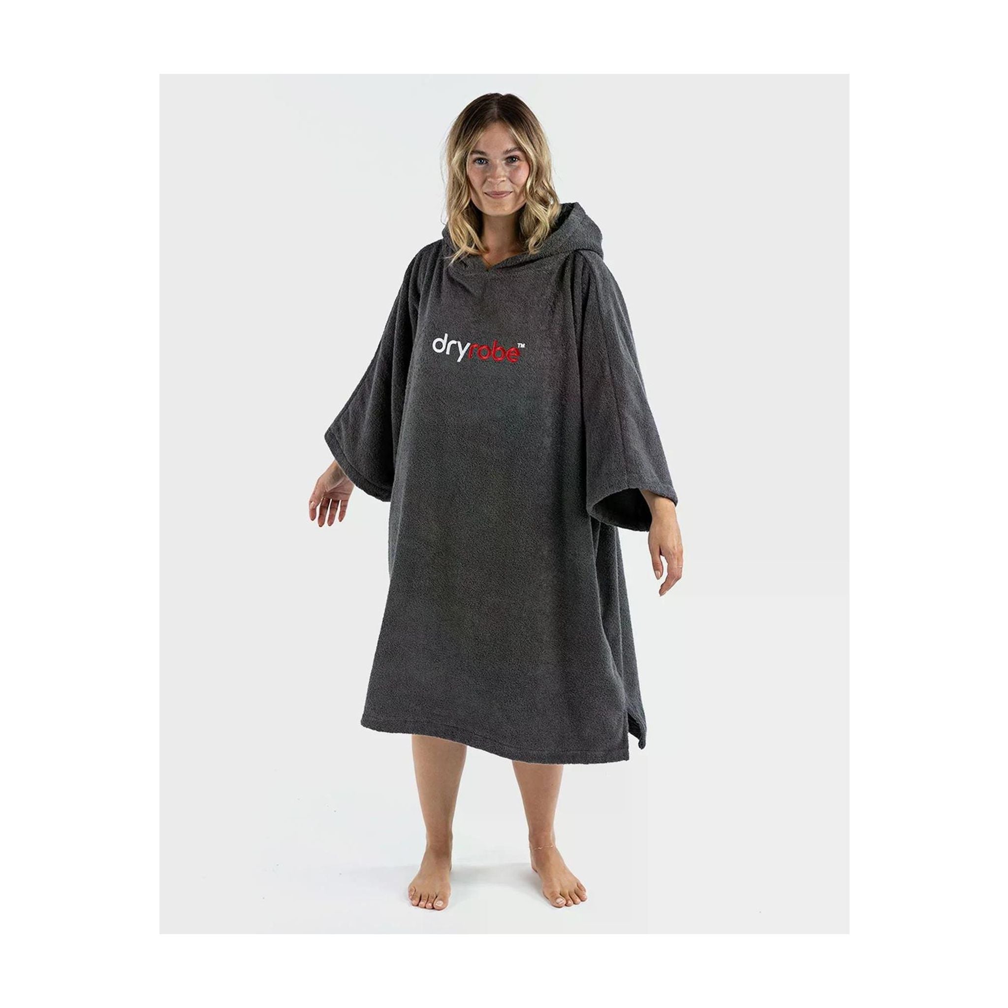 dryrobe handtuchmantel bio-baumwolle dark slate