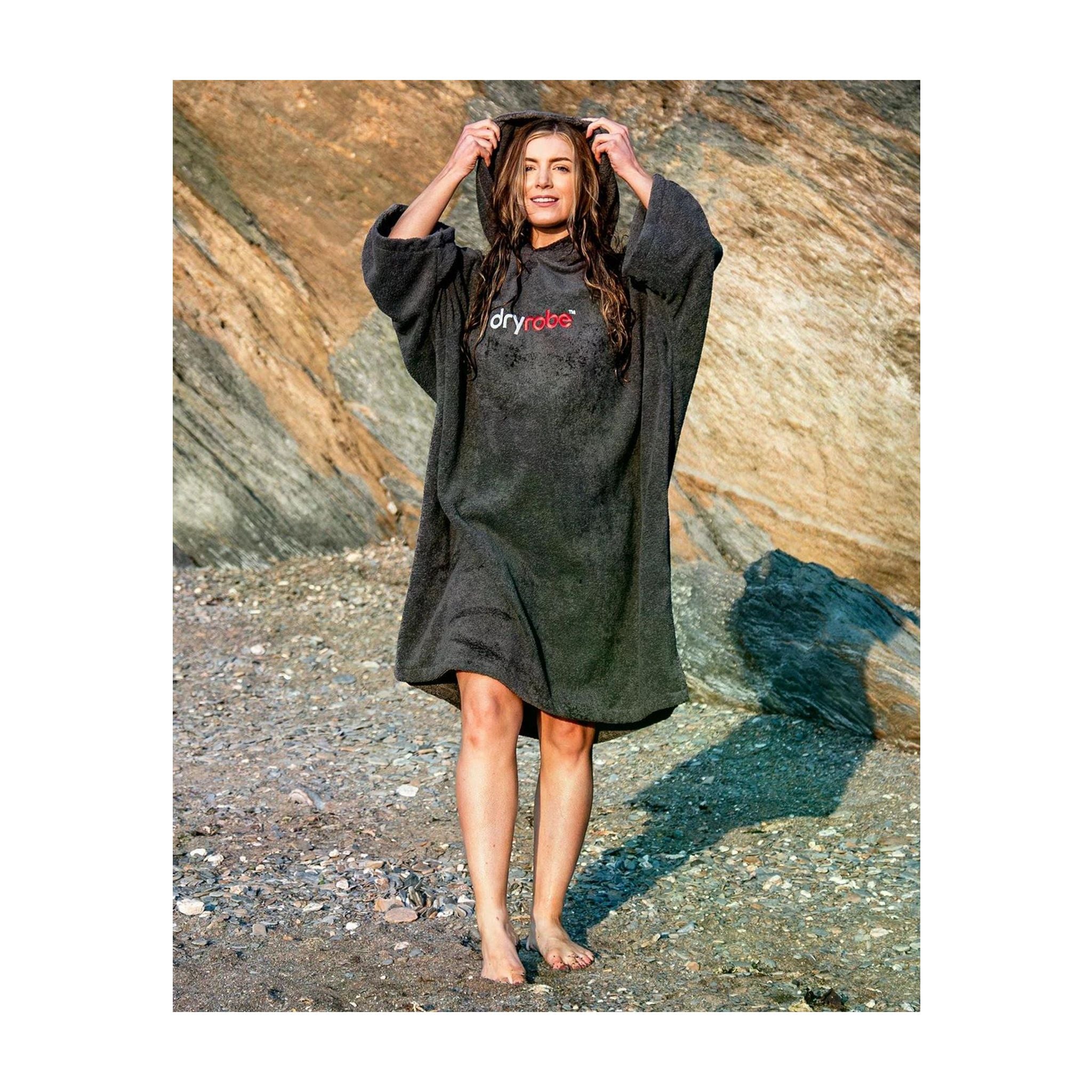 dryrobe handtuchmantel bio-baumwolle dark slate