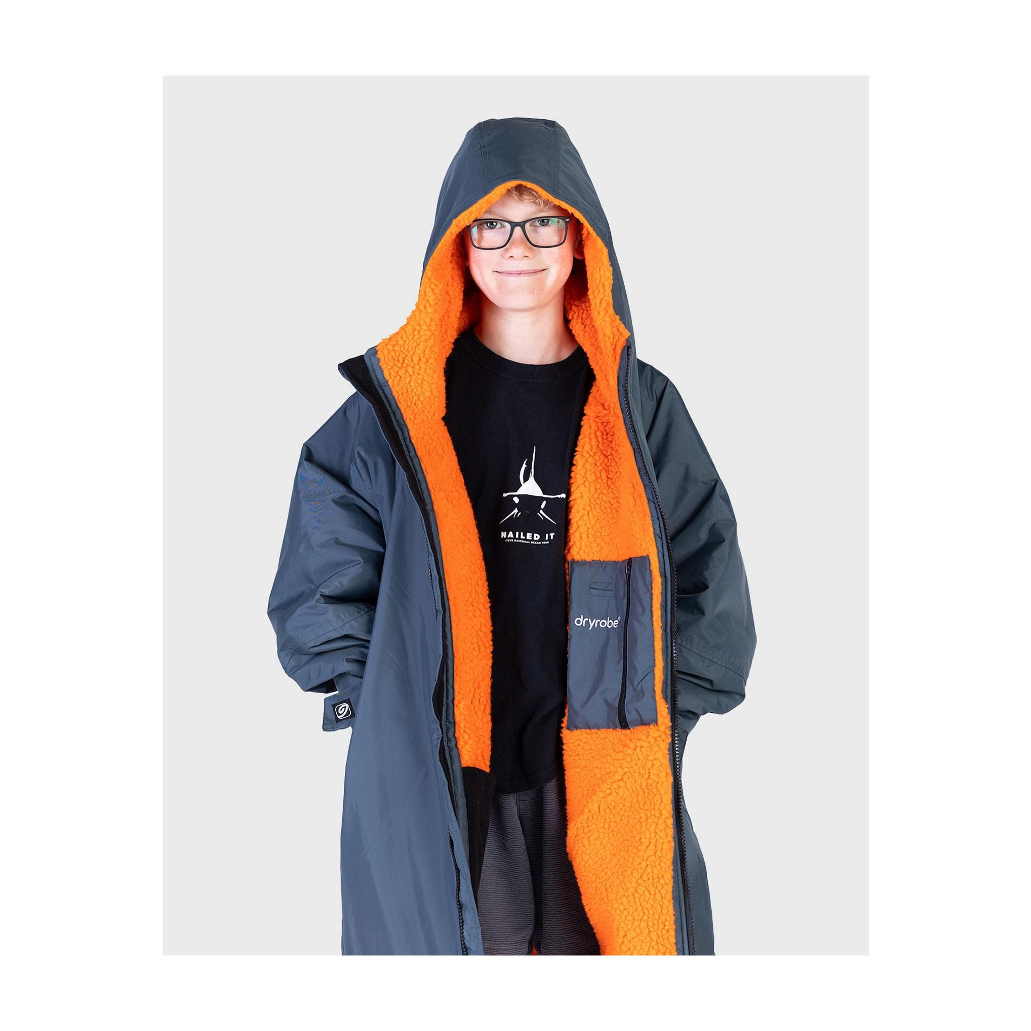 DRYROBE Advance Long Sleeve KIDS Grau Orange