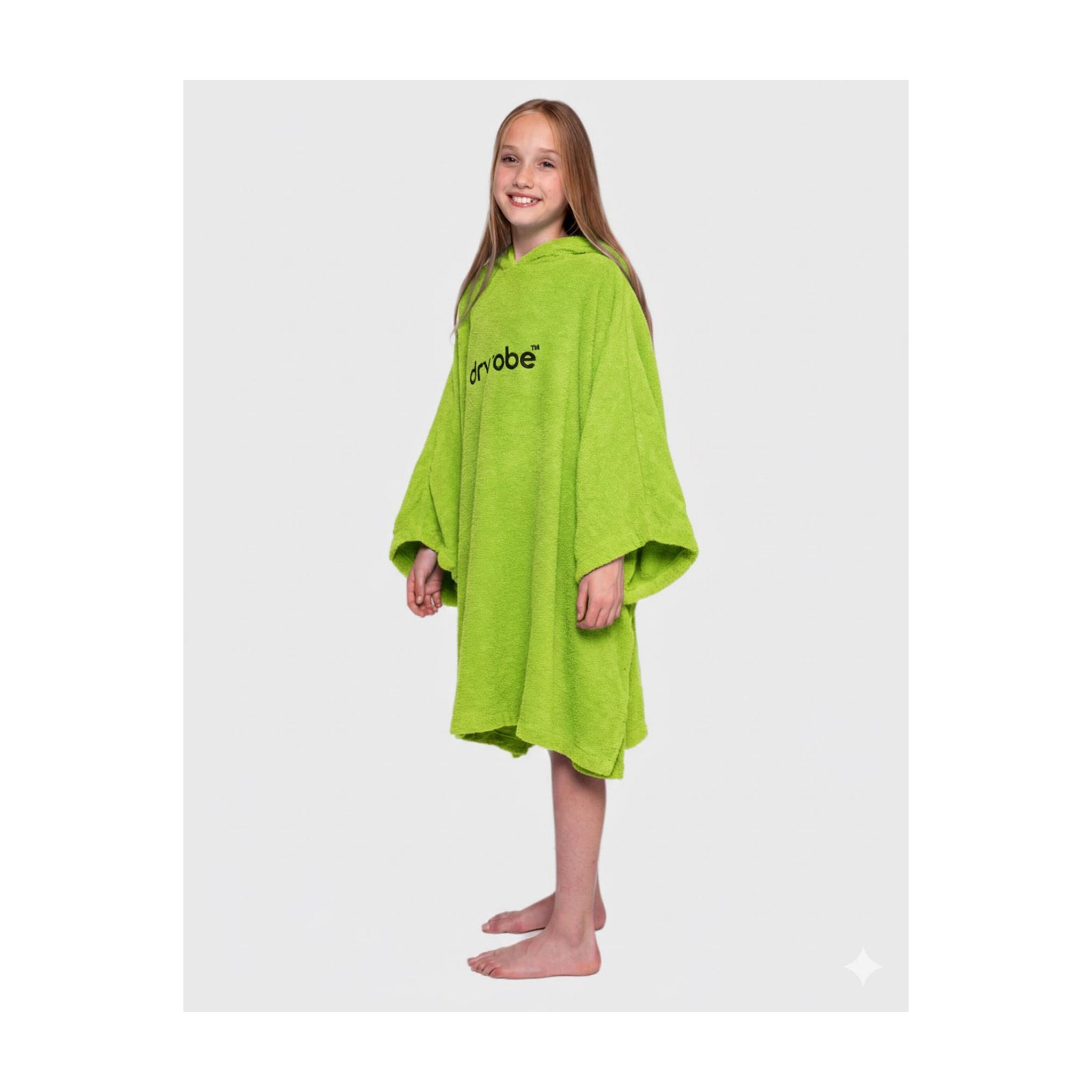 DRYROBE Handtuchmantel Bio KIDS Lime Green