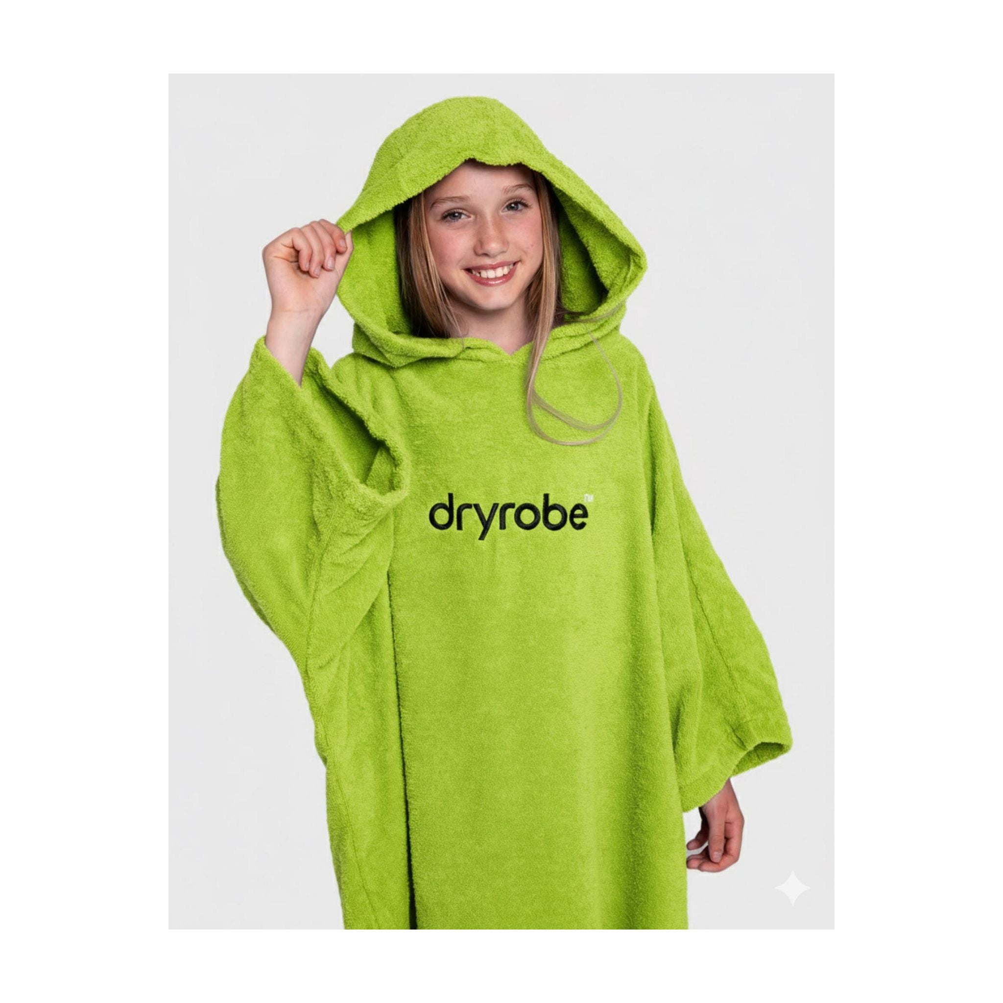 DRYROBE Handtuchmantel Bio KIDS Lime Green