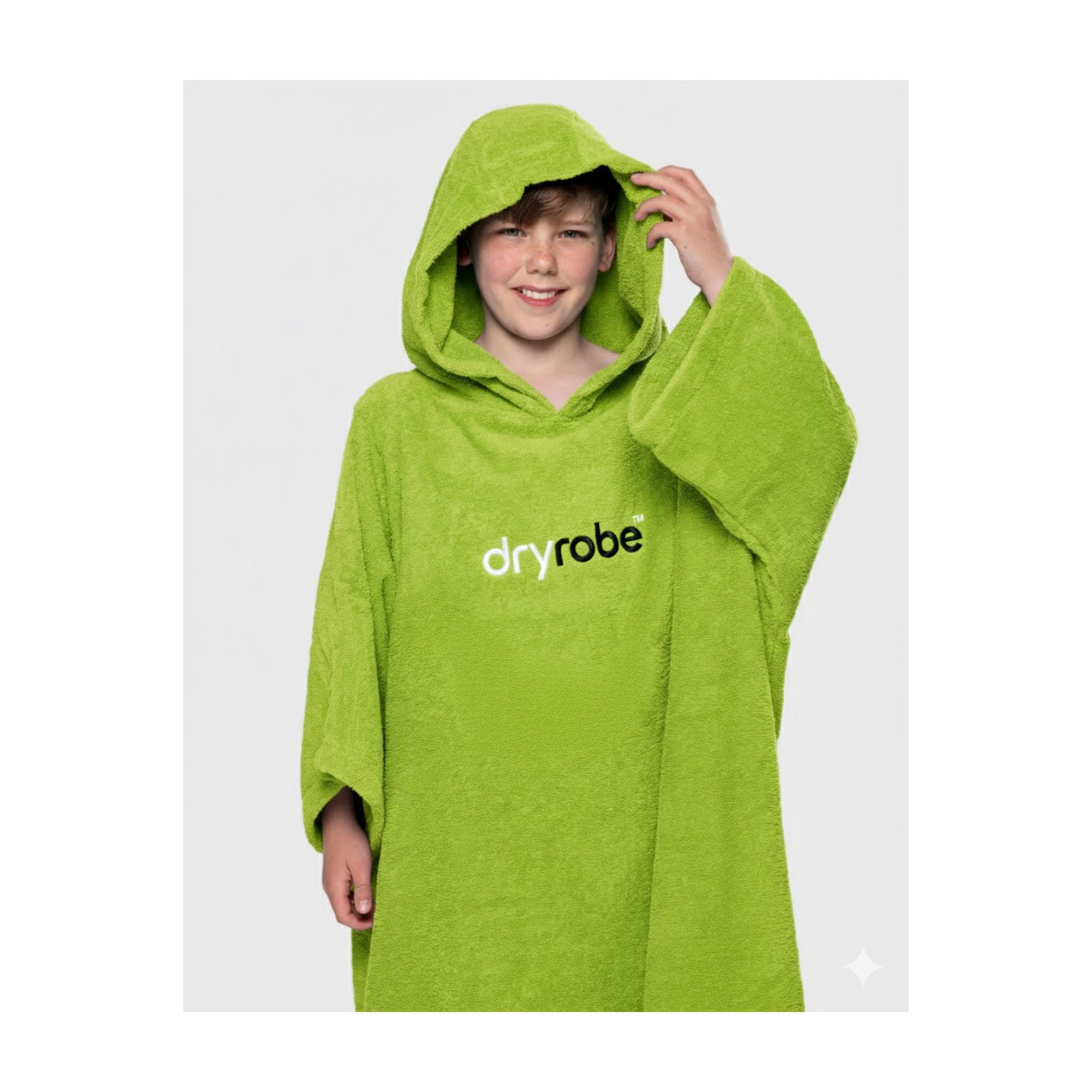 DRYROBE Handtuchmantel Bio KIDS Lime Green