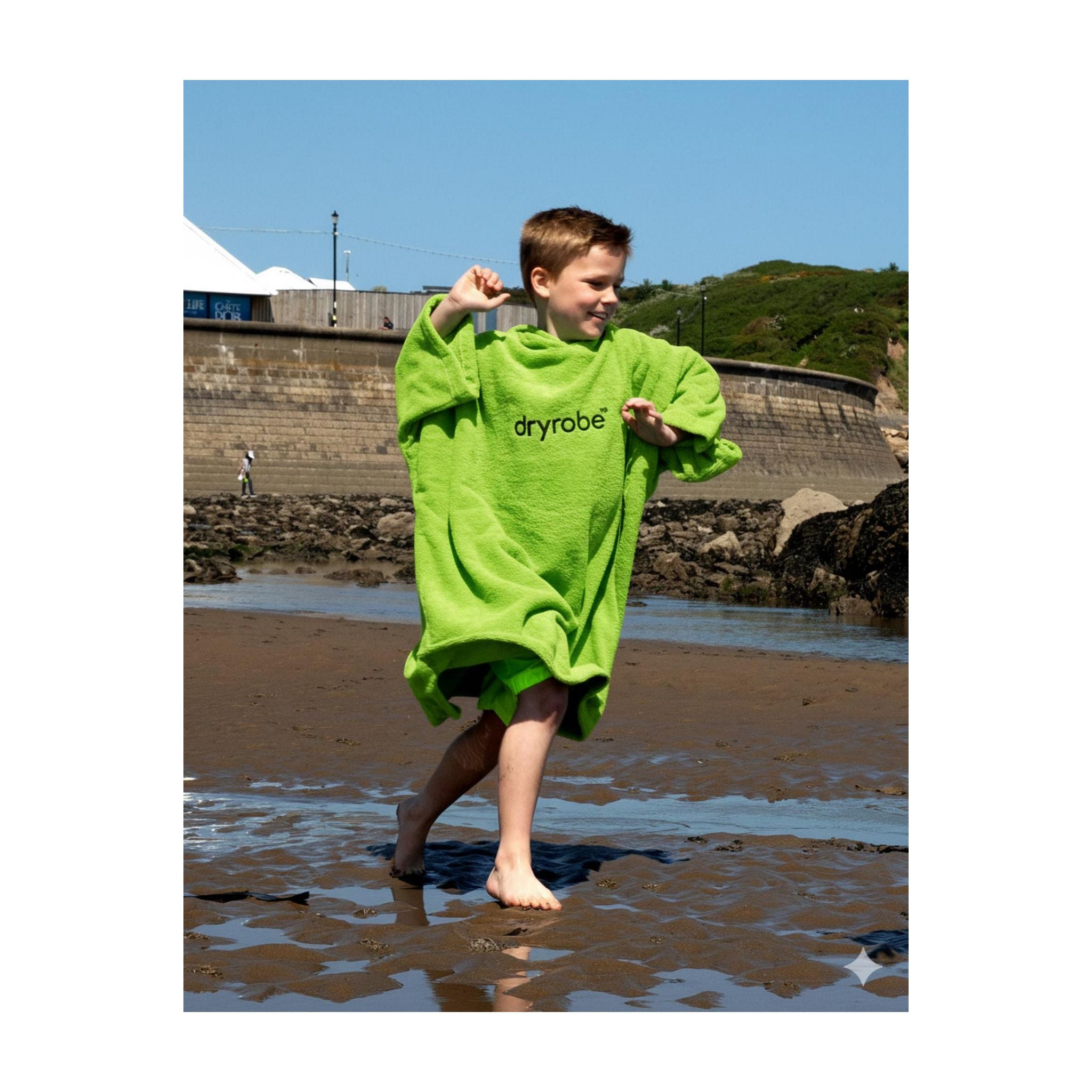 DRYROBE Handtuchmantel Bio KIDS Lime Green