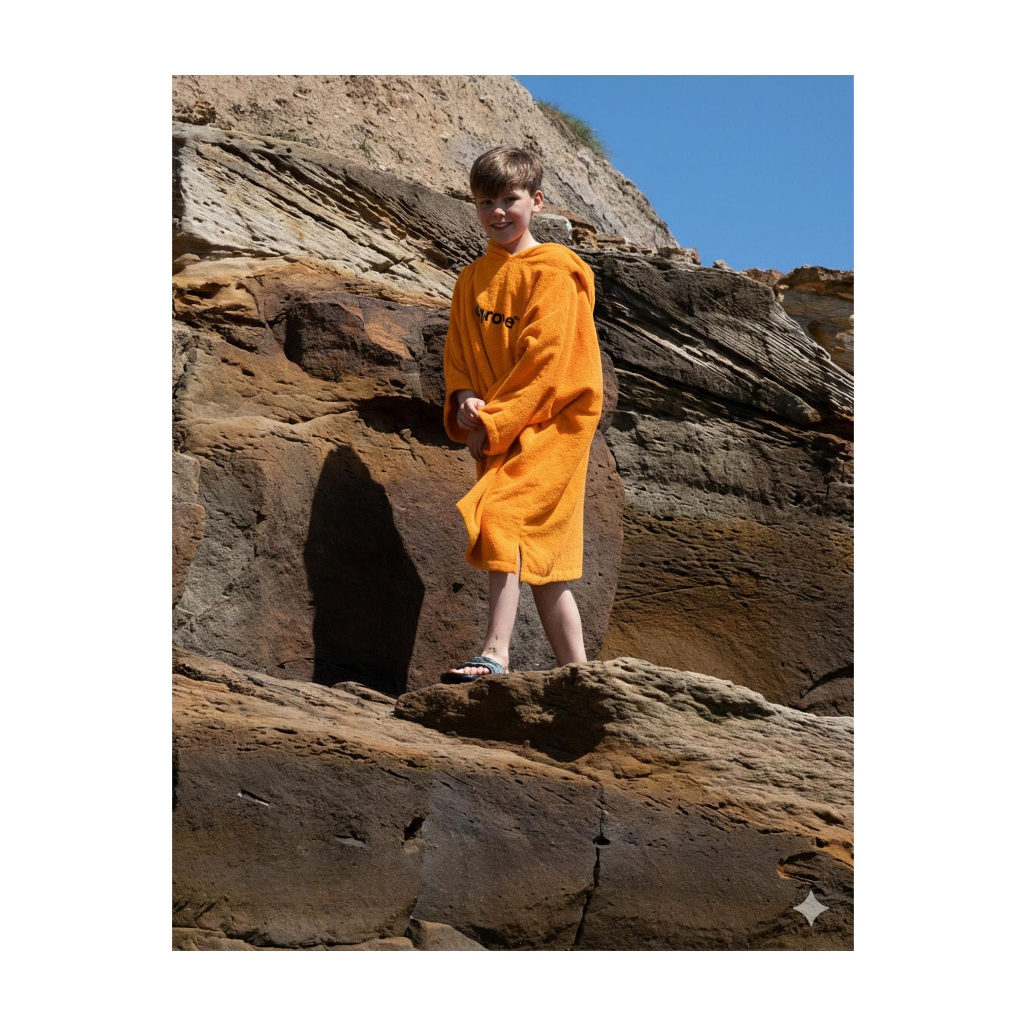 DRYROBE Handtuchmantel Bio KIDS Orange