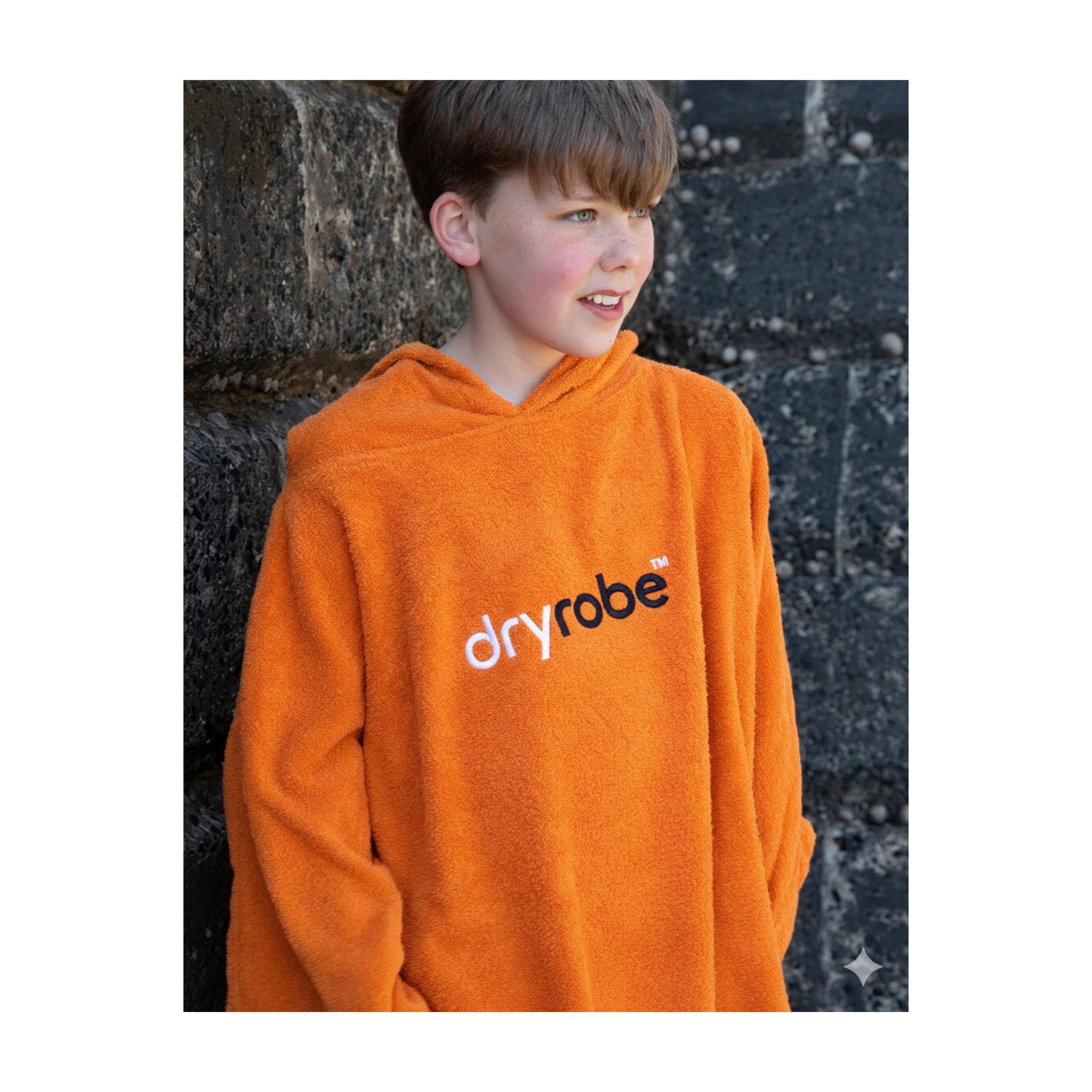 DRYROBE Handtuchmantel Bio KIDS Orange