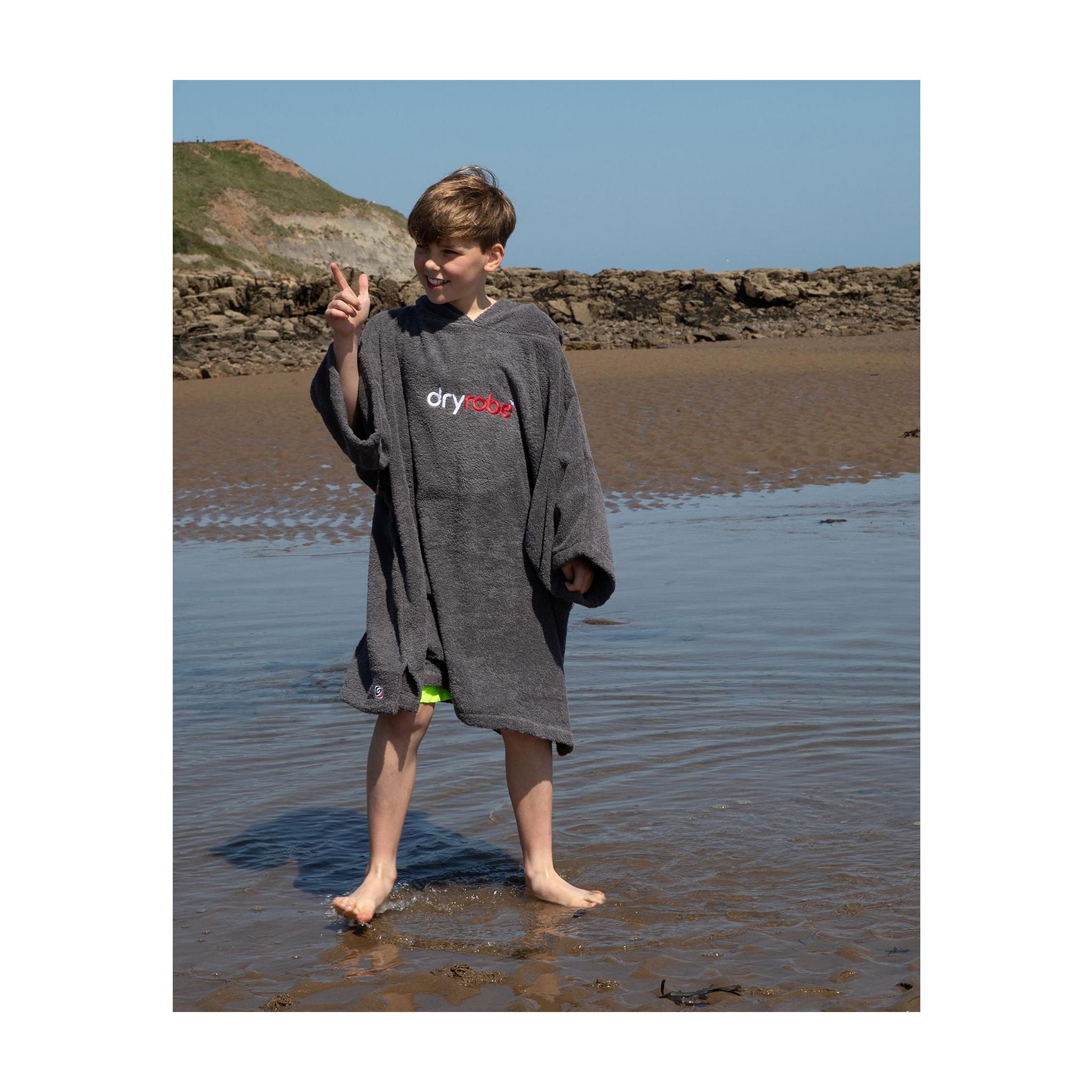 DRYROBE Handtuchmantel Bio KIDS Slate