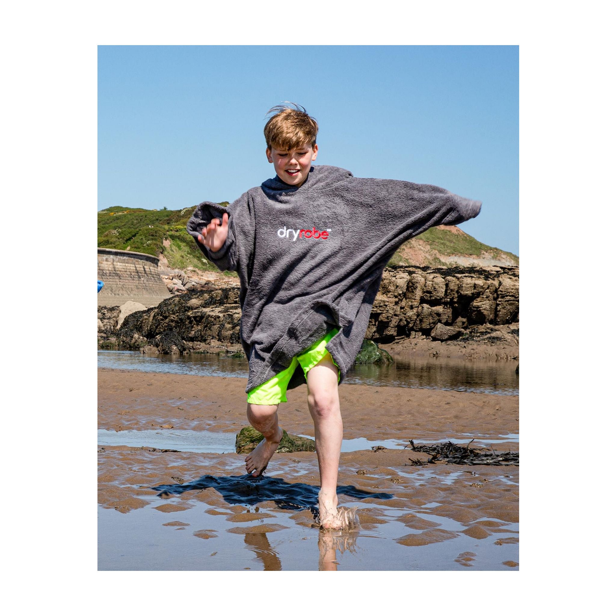 DRYROBE Handtuchmantel Bio KIDS Slate
