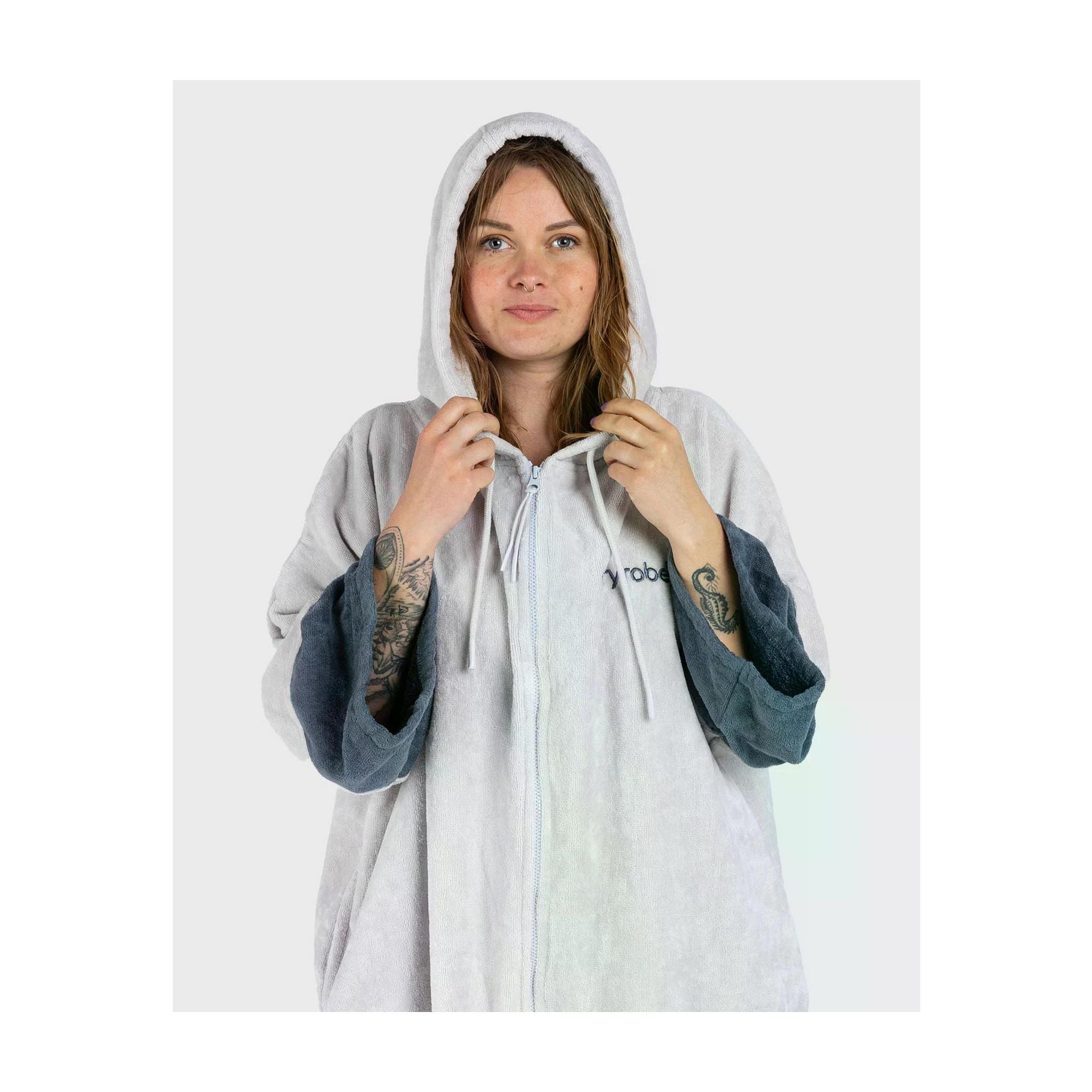 DRYROBE Fullzip cotton towel coat