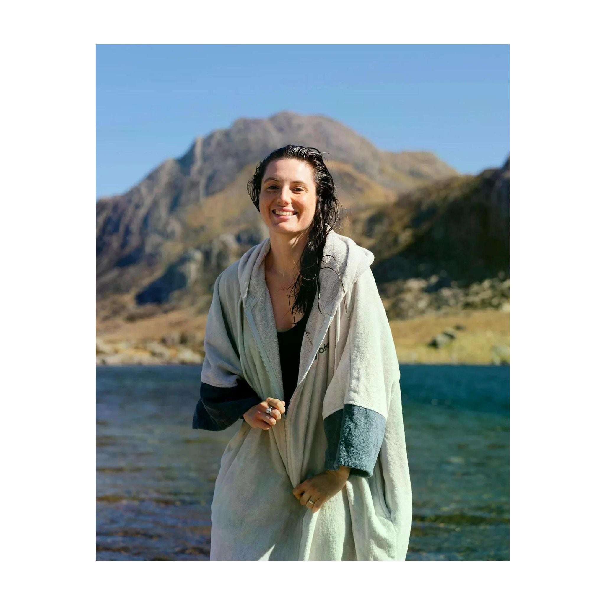DRYROBE Fullzip cotton towel coat