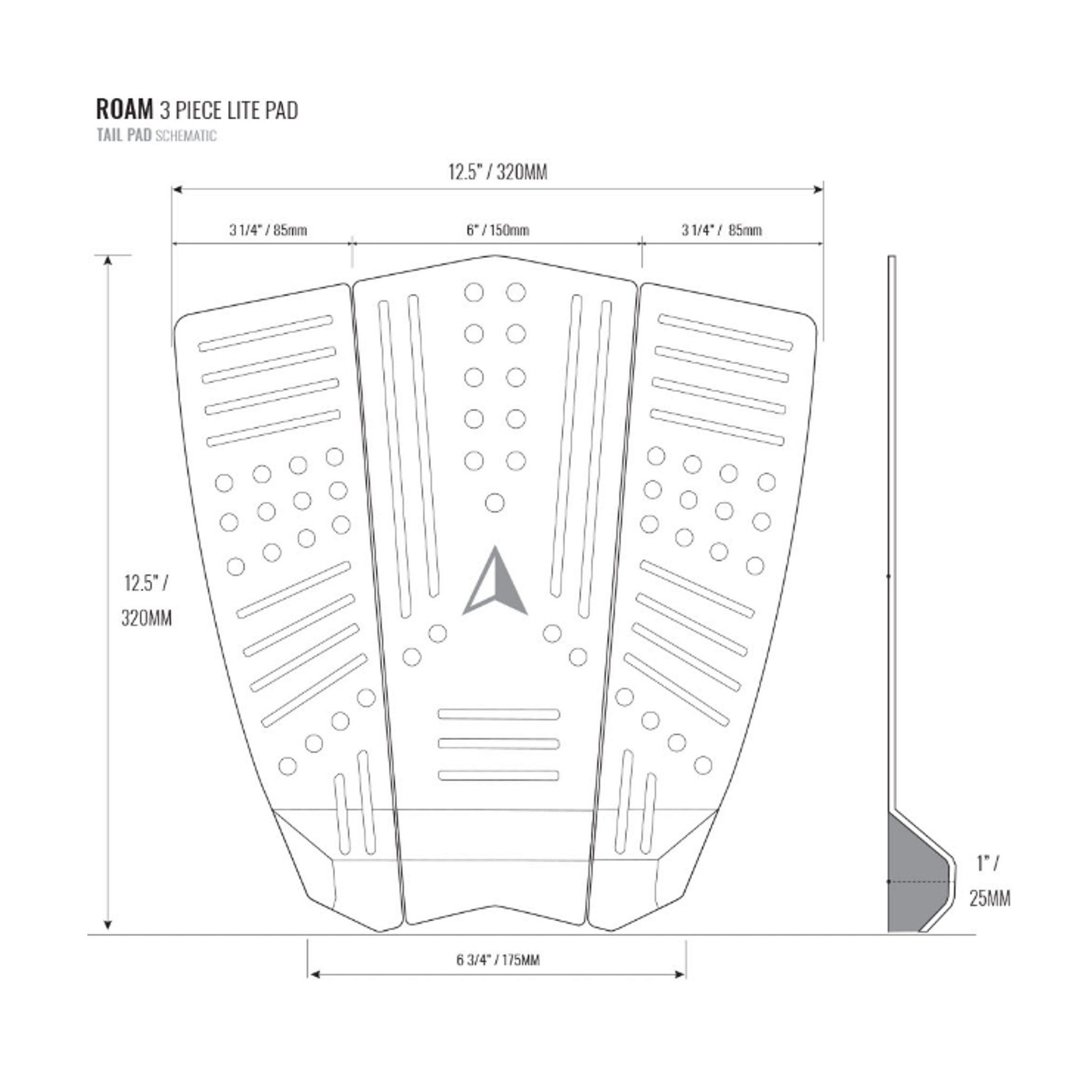ROAM Footpad Deck Lite Traction Pad Black